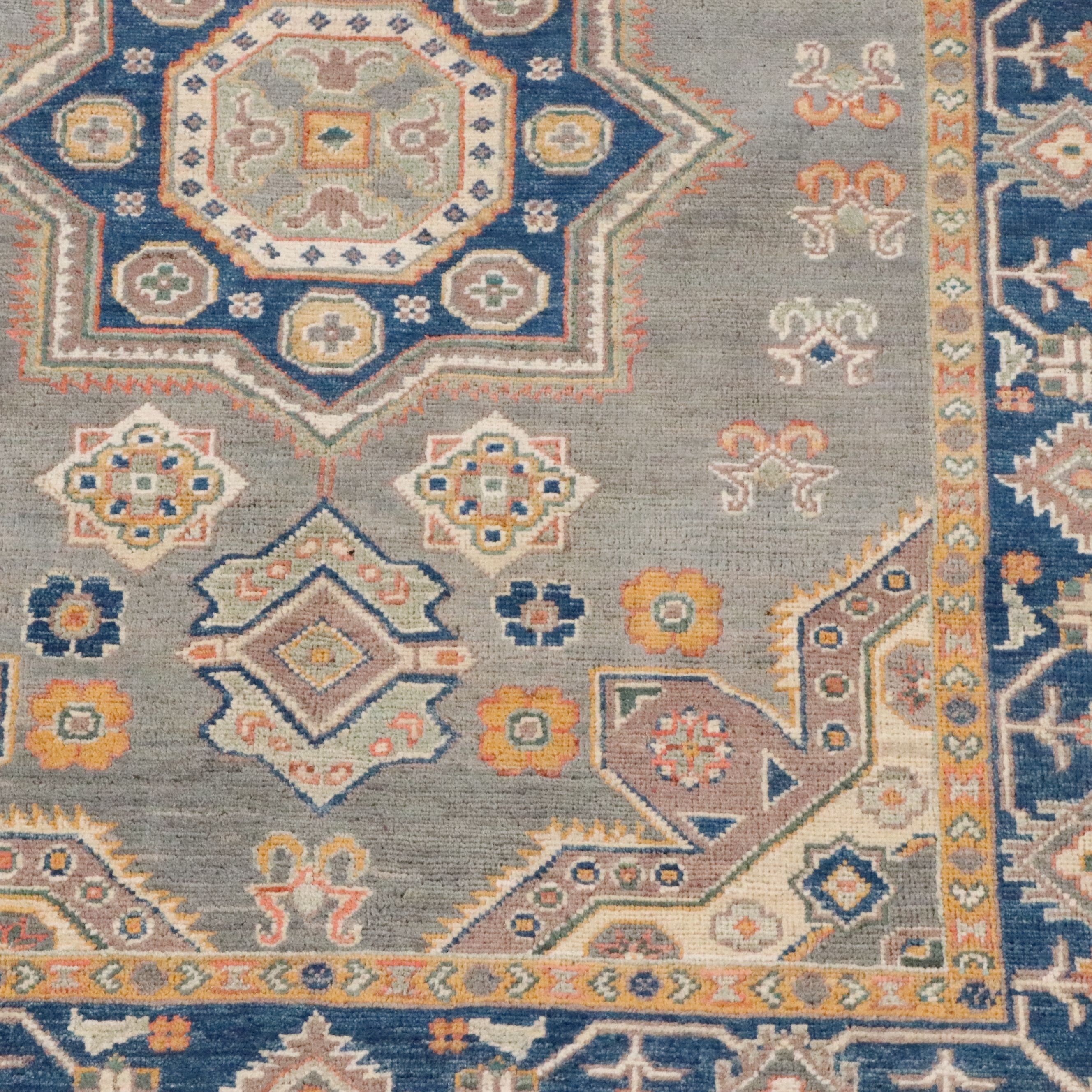 4'1 x 5'8 Hand-Knotted Pakistani Kazak Area Rug
