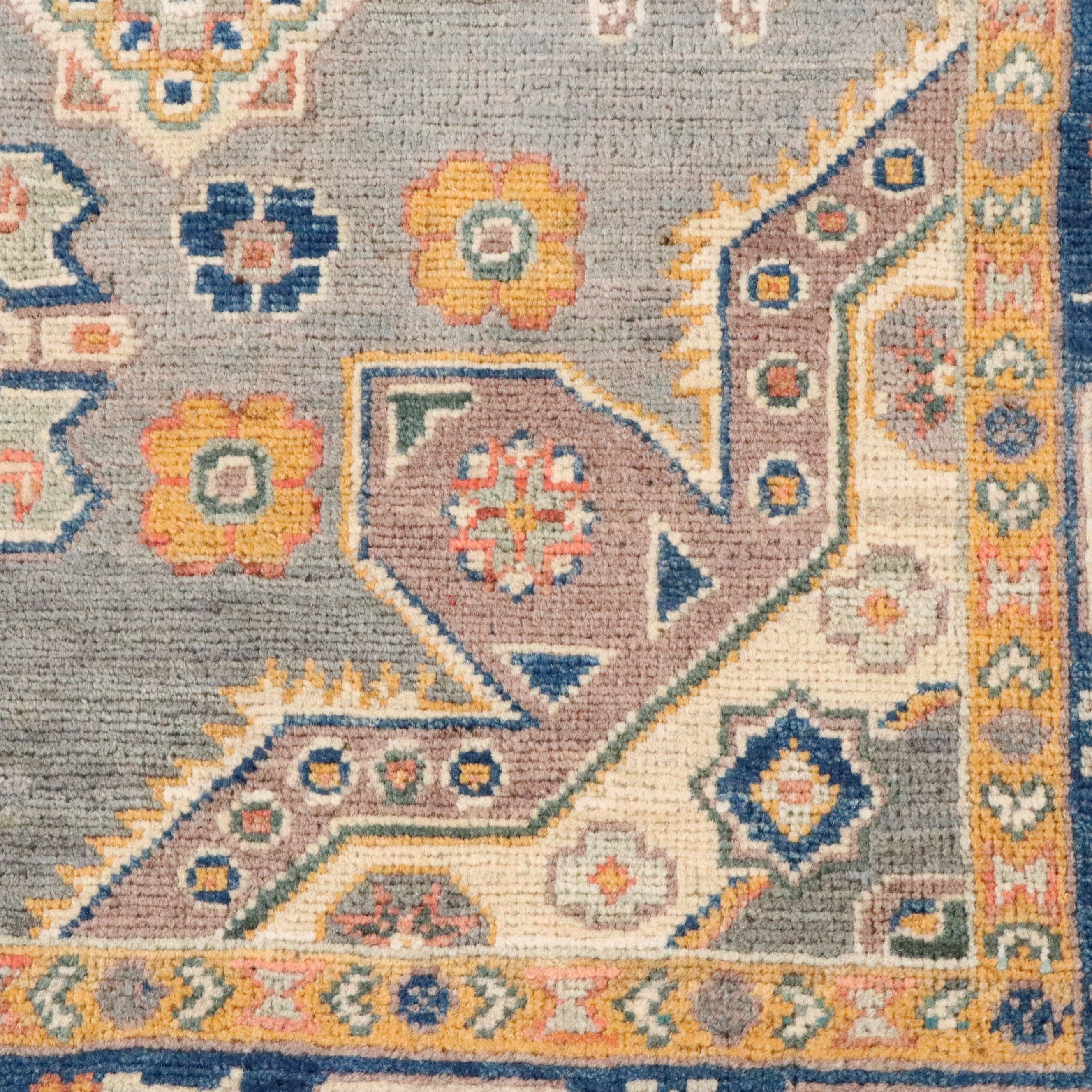 4'1 x 5'8 Hand-Knotted Pakistani Kazak Area Rug