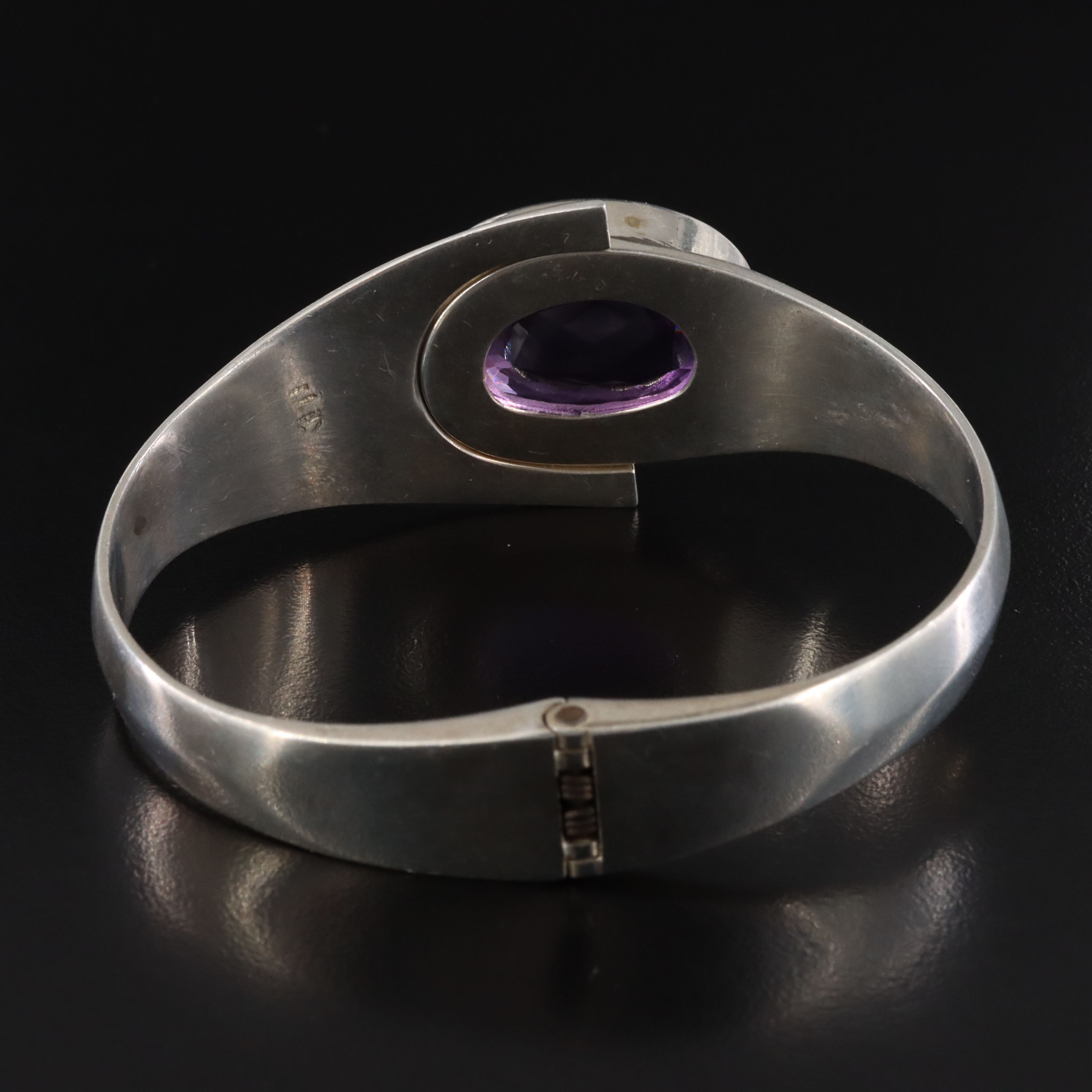 Sterling Amethyst Bangle Bracelet