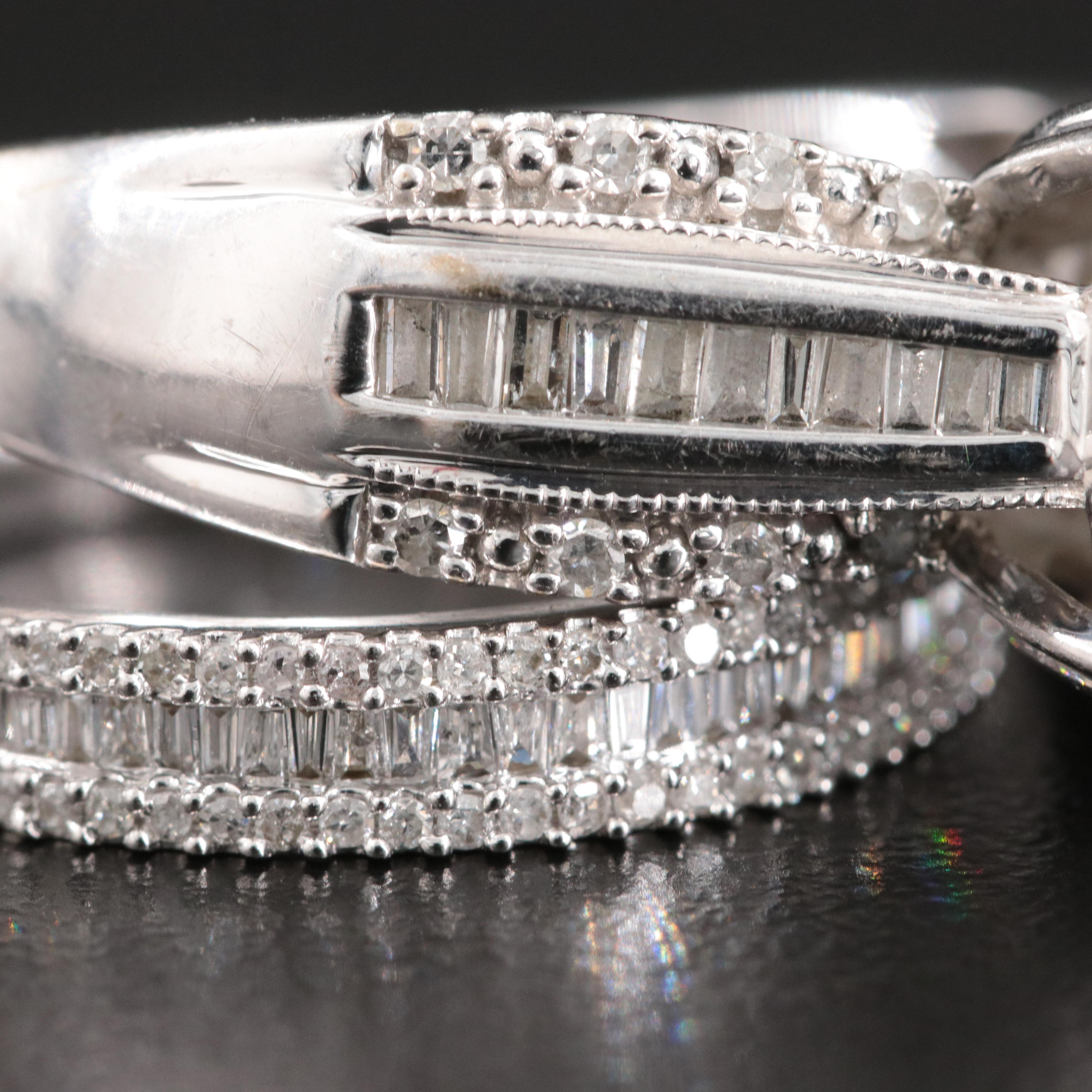 10K 1.19 CTW Diamond Ring and Band