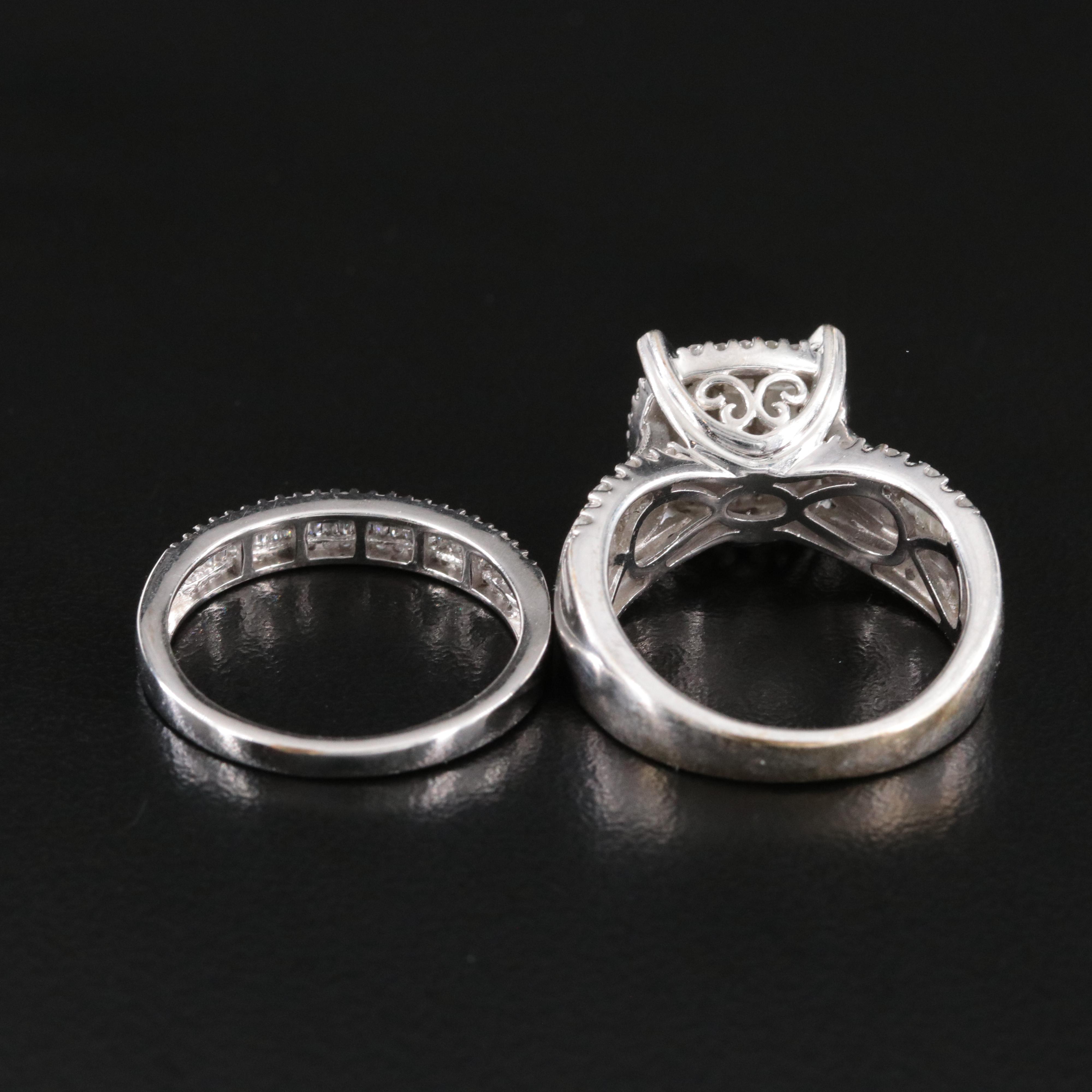 10K 1.19 CTW Diamond Ring and Band