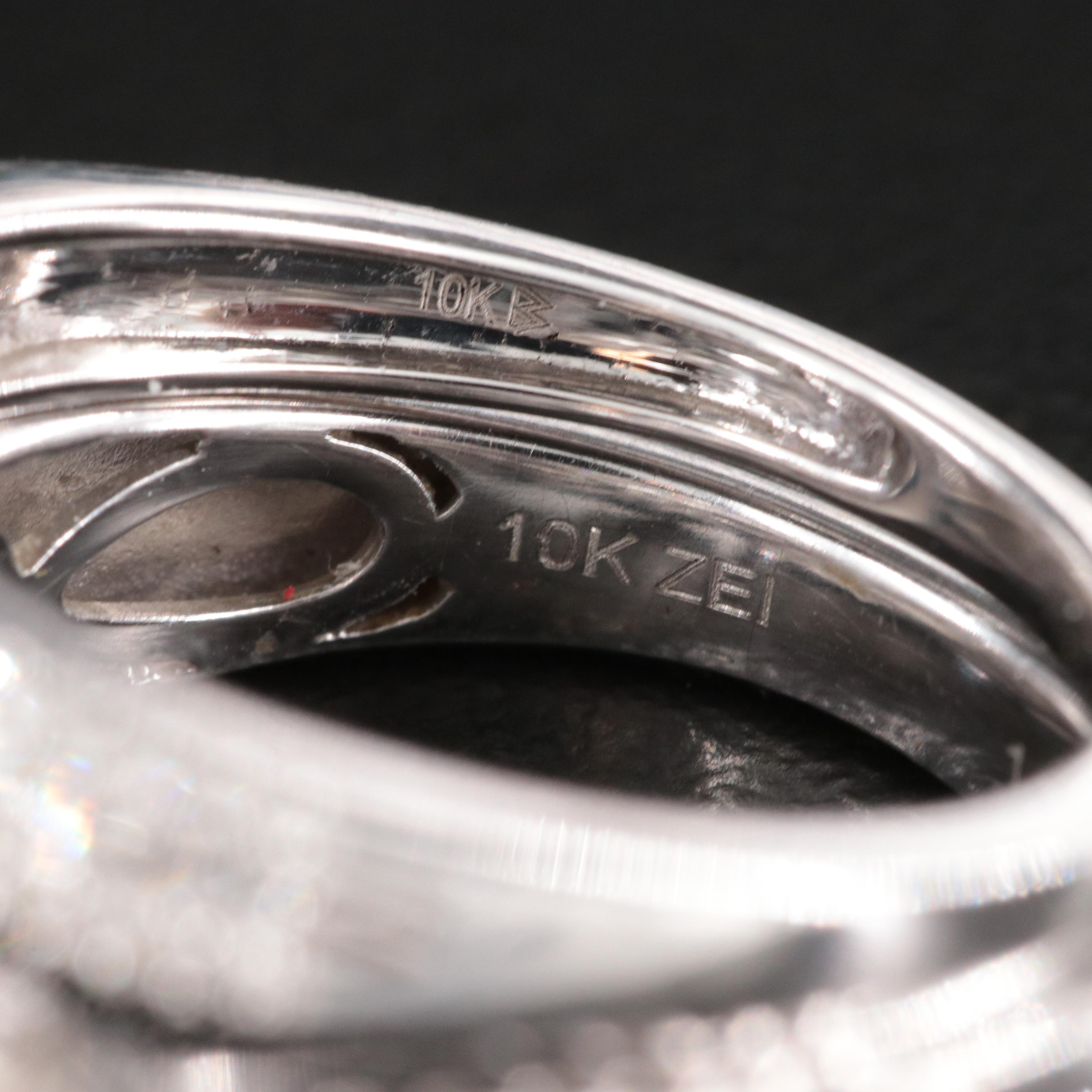 10K 1.19 CTW Diamond Ring and Band