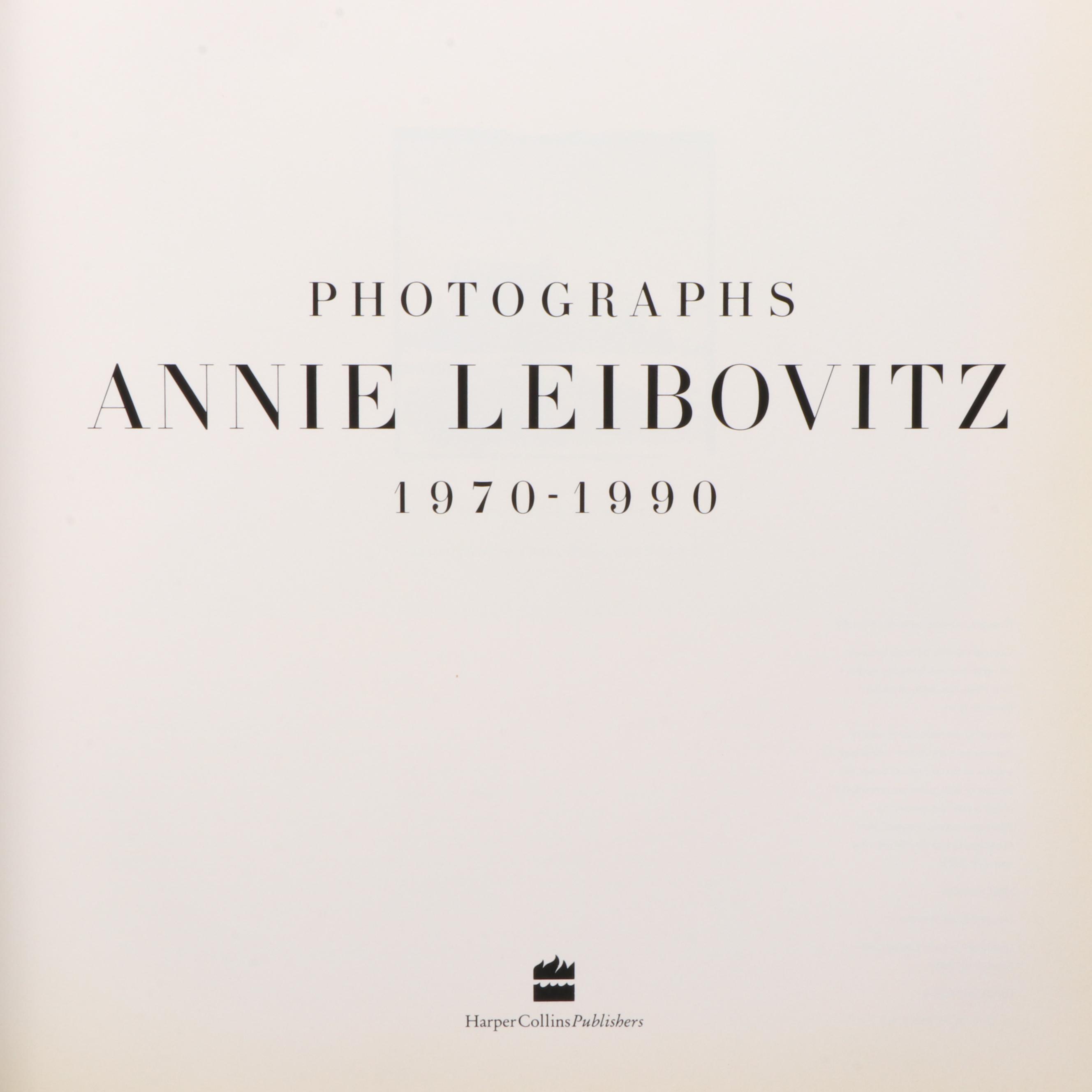 First Printing "Photographs, 1970–1990" by Annie Leibovitz, 1991