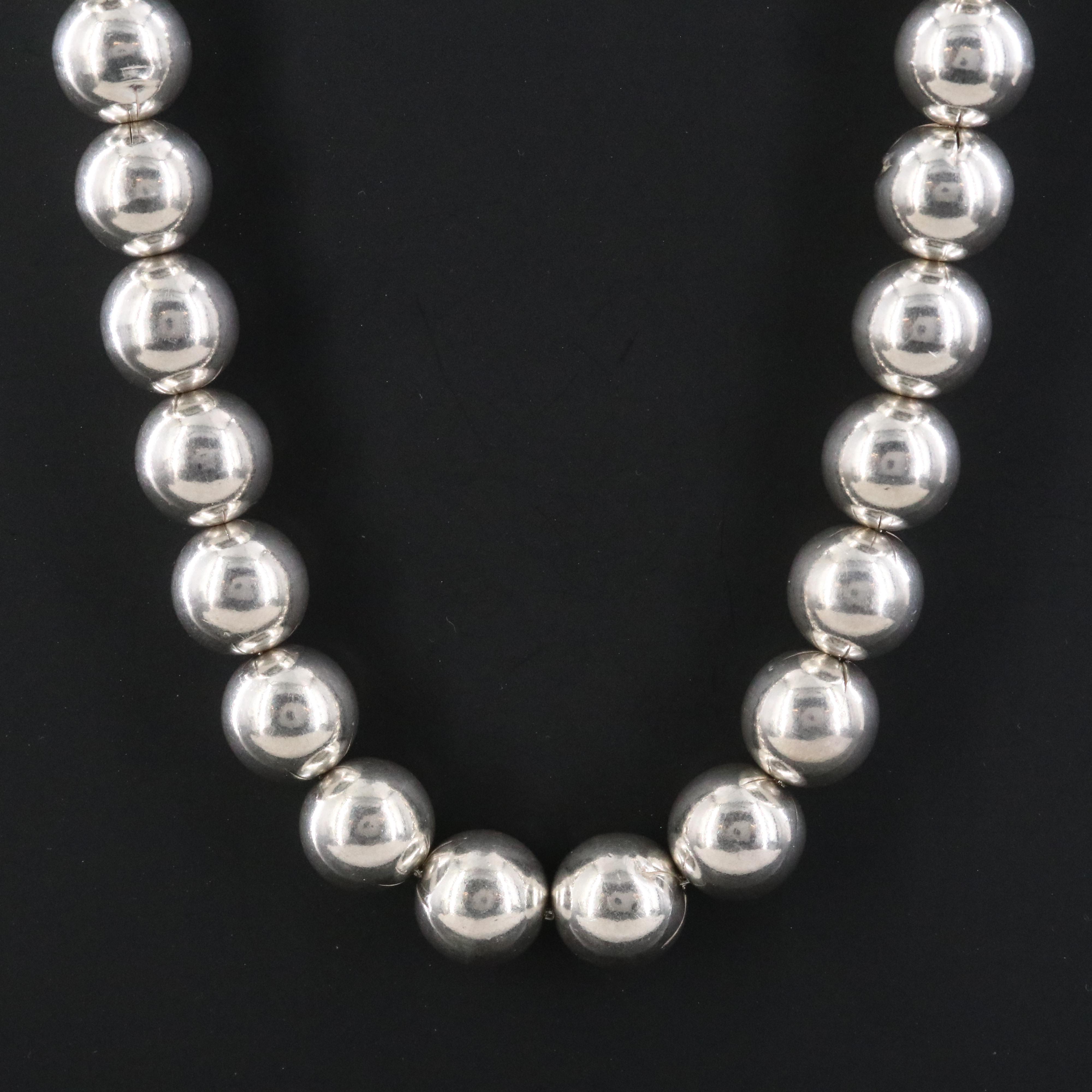 Sterling Bead Necklace