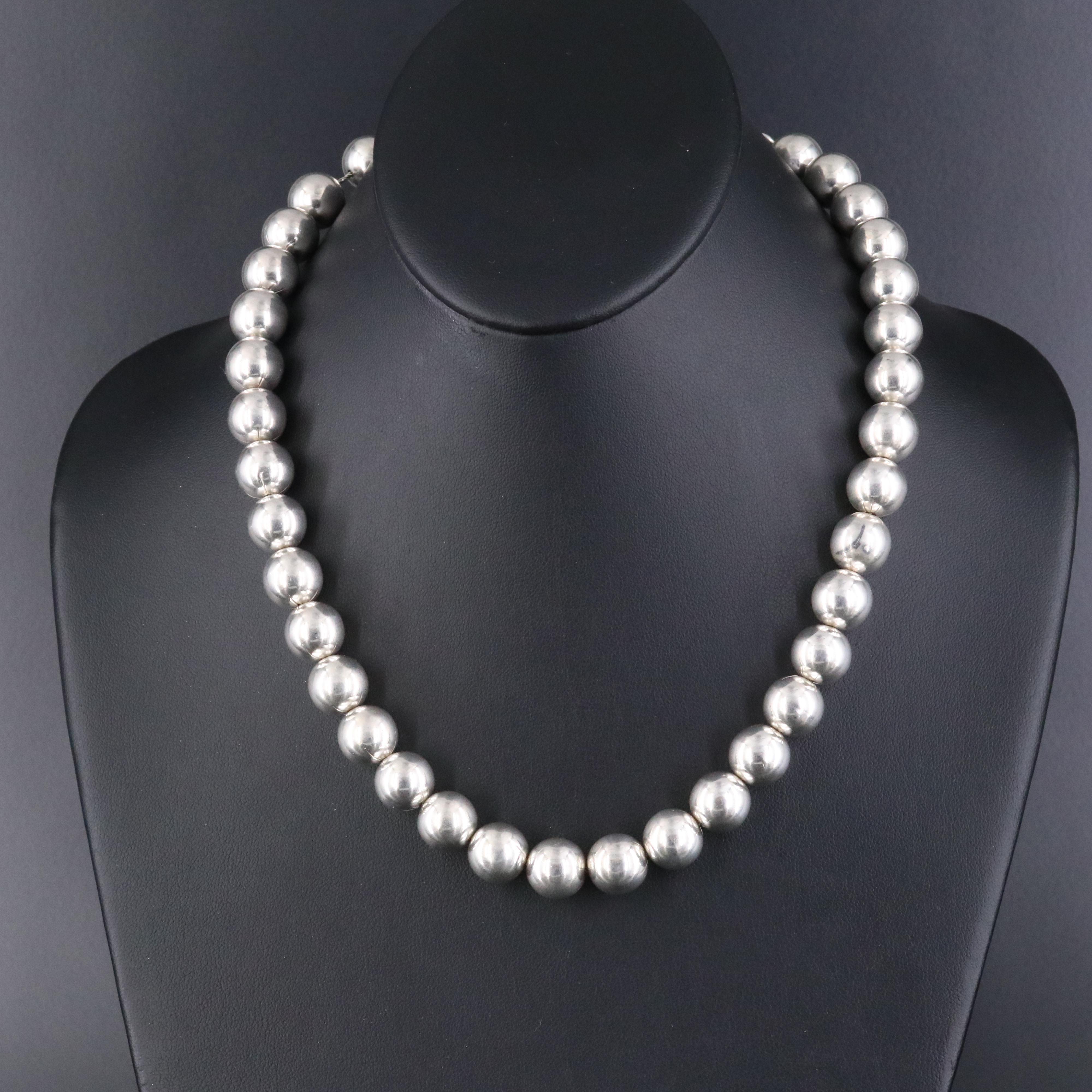Sterling Bead Necklace