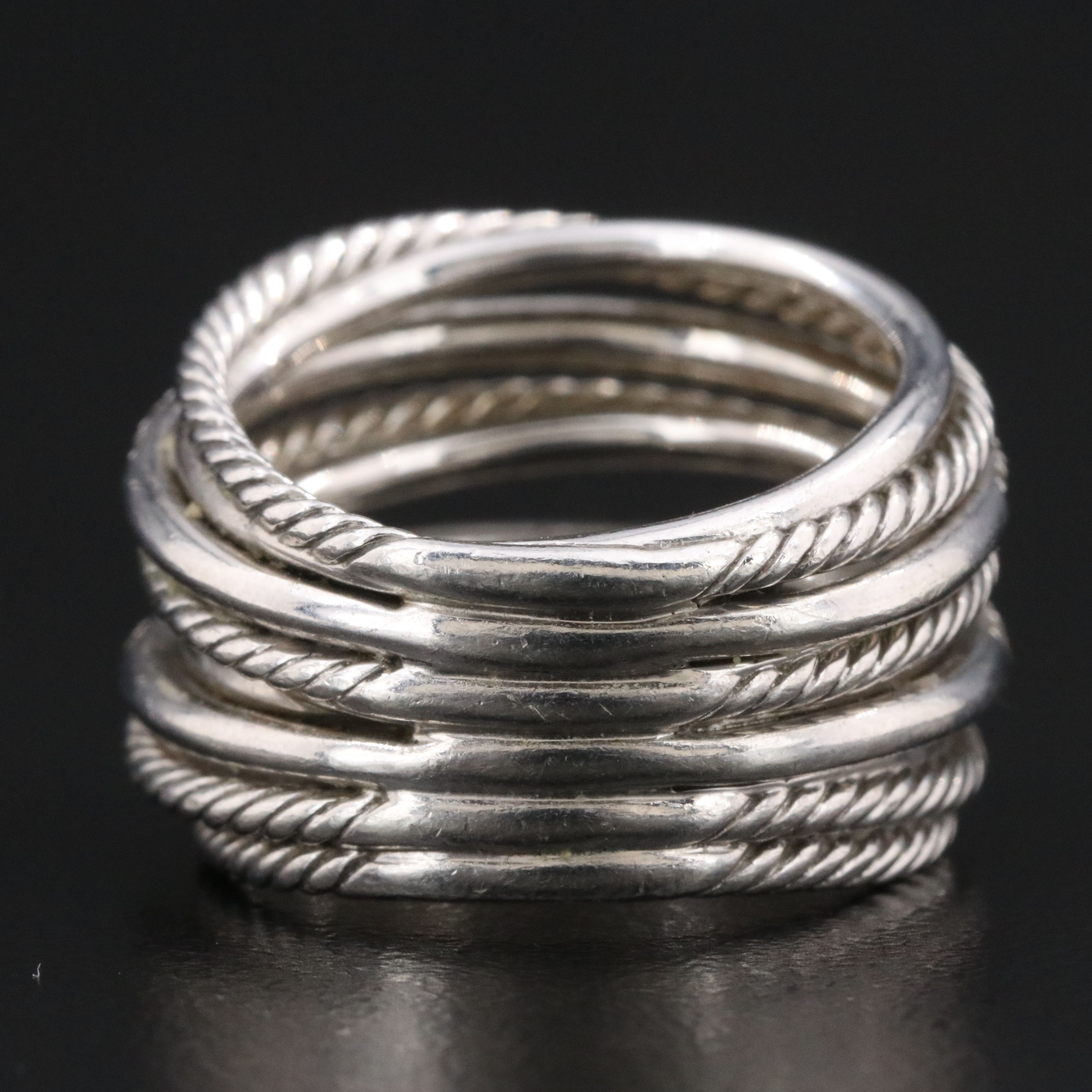 David Yurman Crossover Sterling 0.38 CTW Diamond Ring
