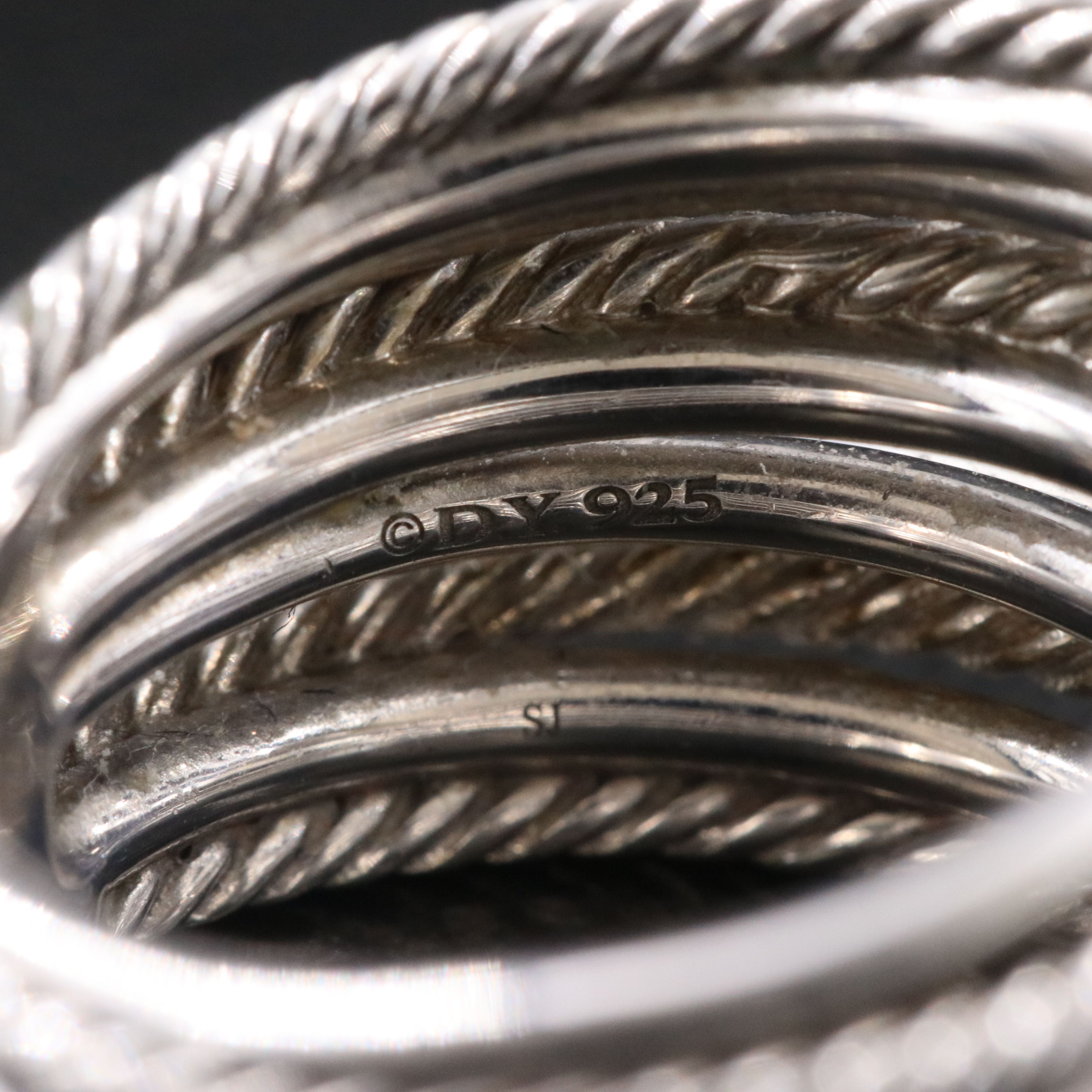 David Yurman Crossover Sterling 0.38 CTW Diamond Ring