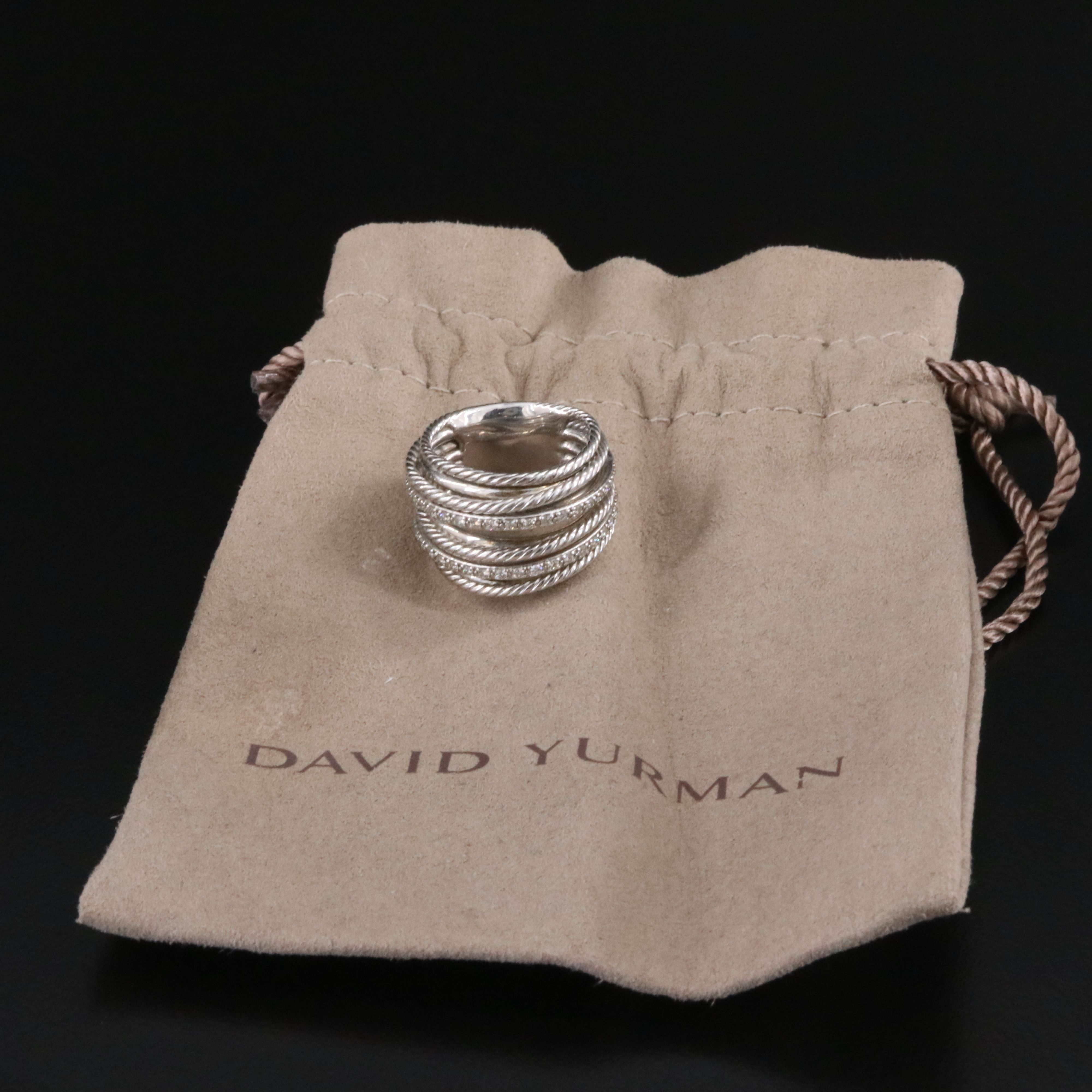 David Yurman Crossover Sterling 0.38 CTW Diamond Ring