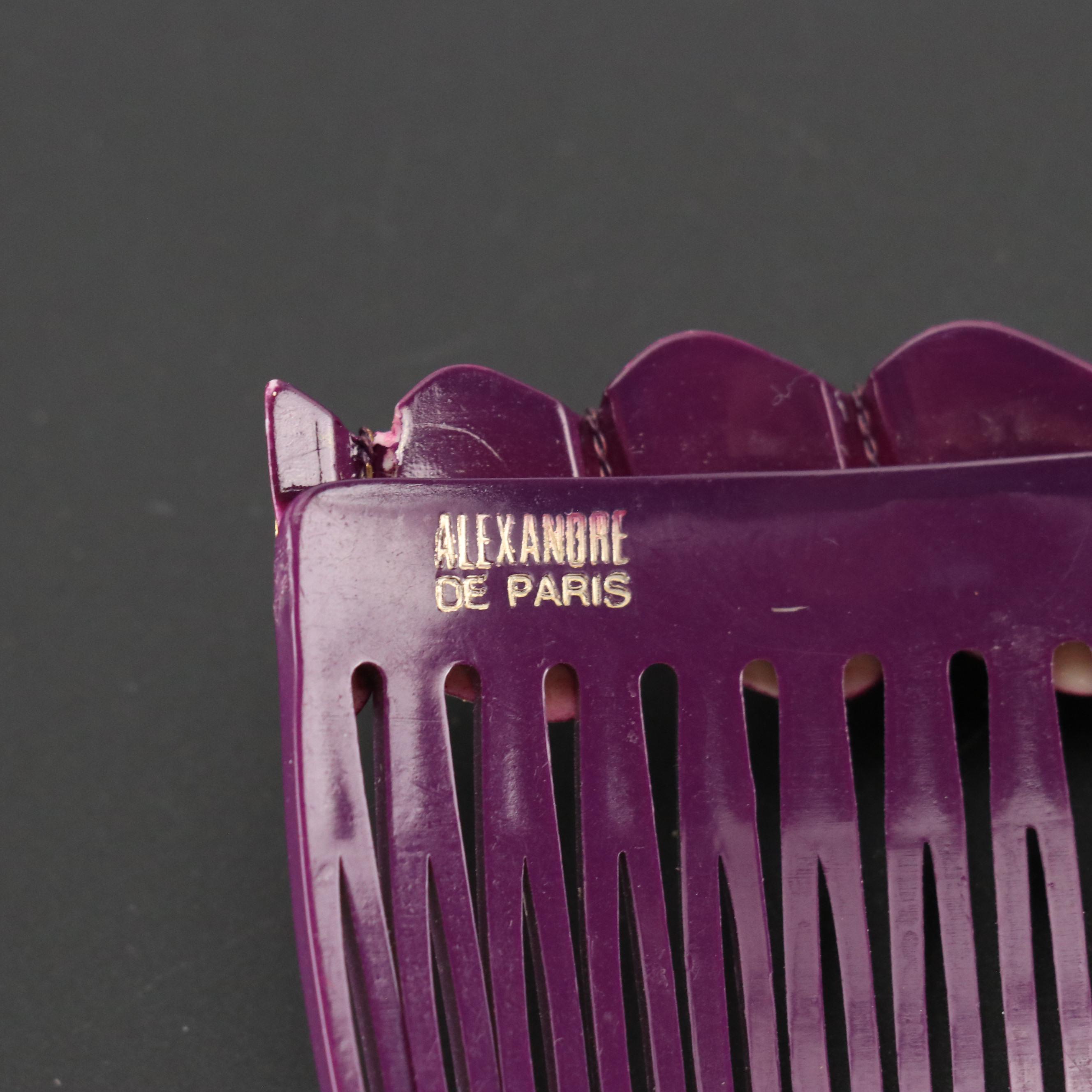 Alexandre de Paris Vintage Plastic Hair Accessories