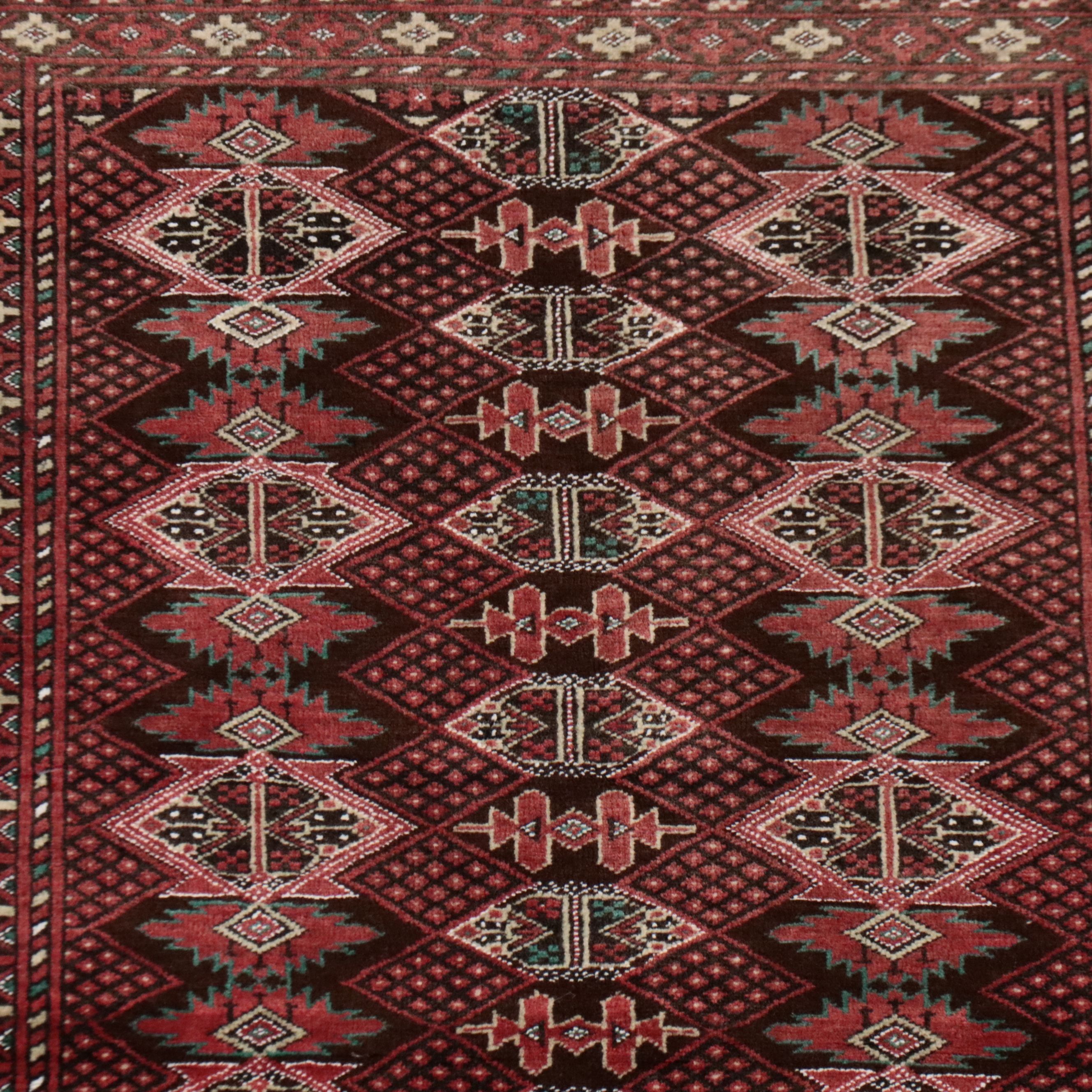3'11 x 6'5 Hand-Knotted Afghan Turkmen Area Rug