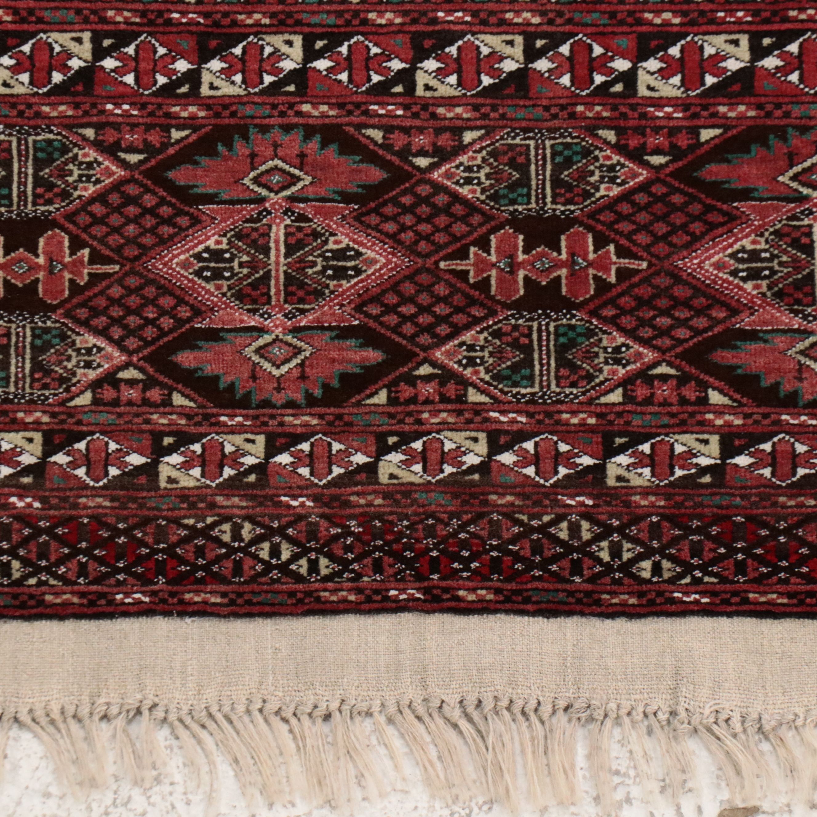 3'11 x 6'5 Hand-Knotted Afghan Turkmen Area Rug