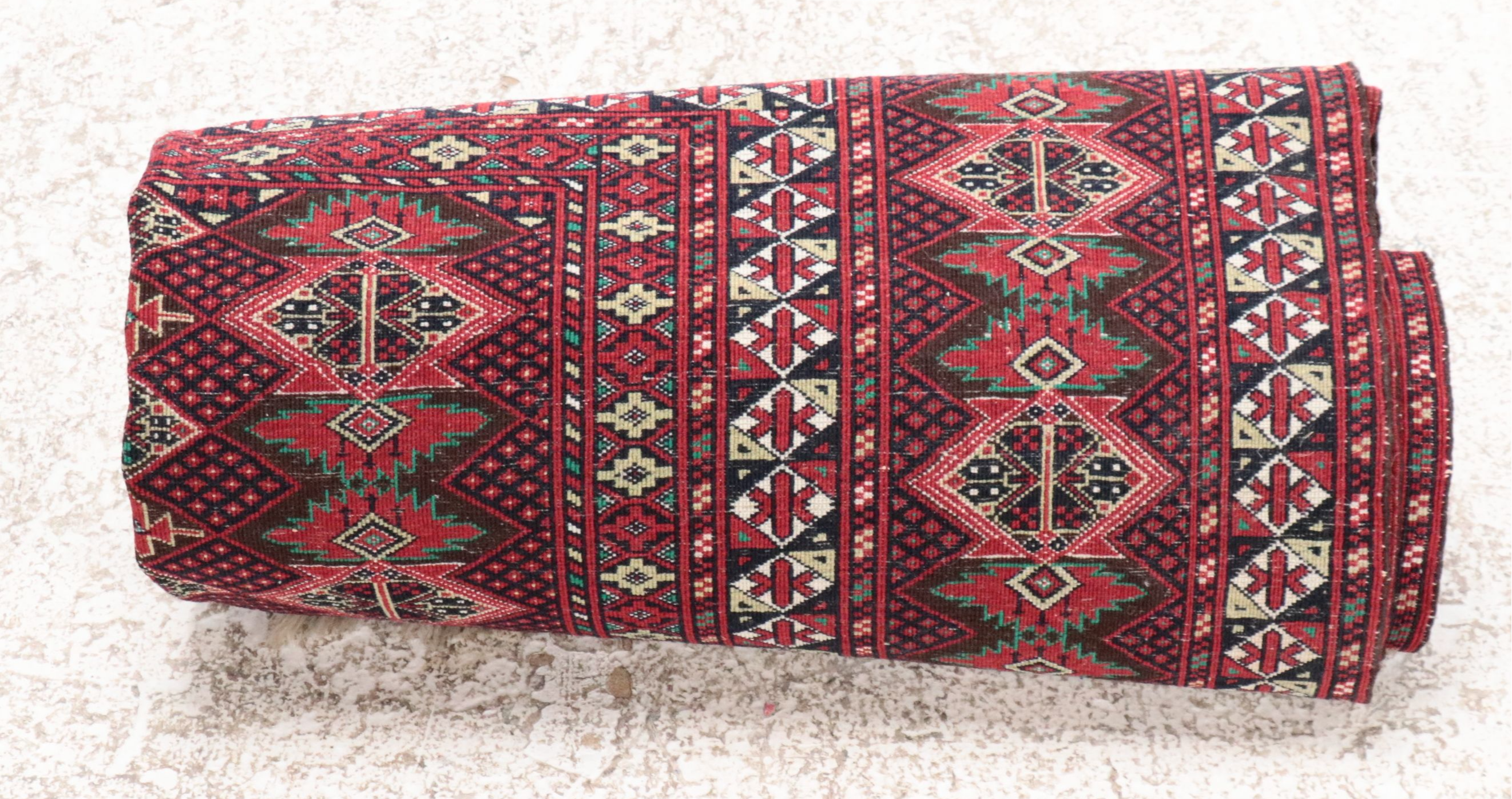 3'11 x 6'5 Hand-Knotted Afghan Turkmen Area Rug