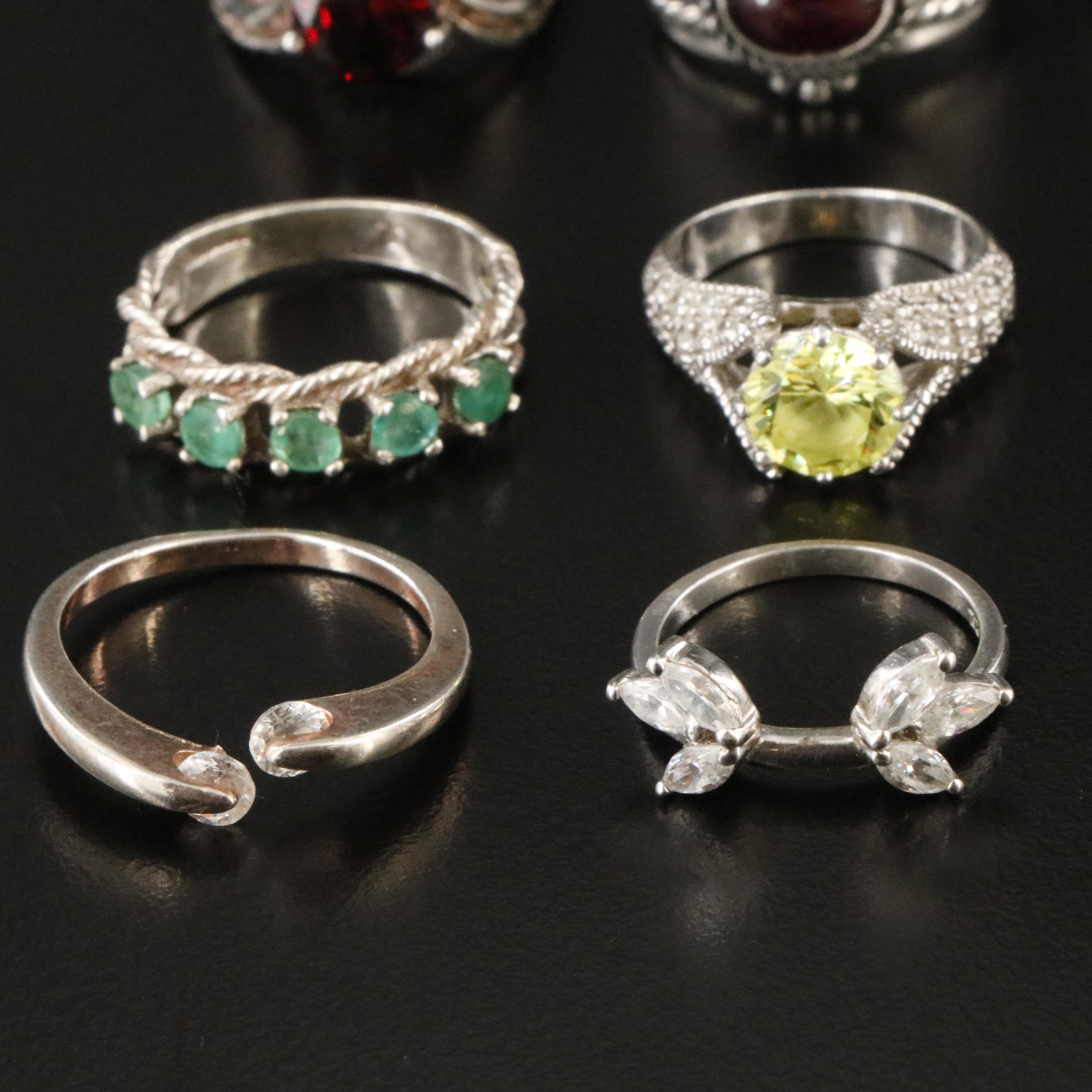 Sterling Gemstone Ring Collection