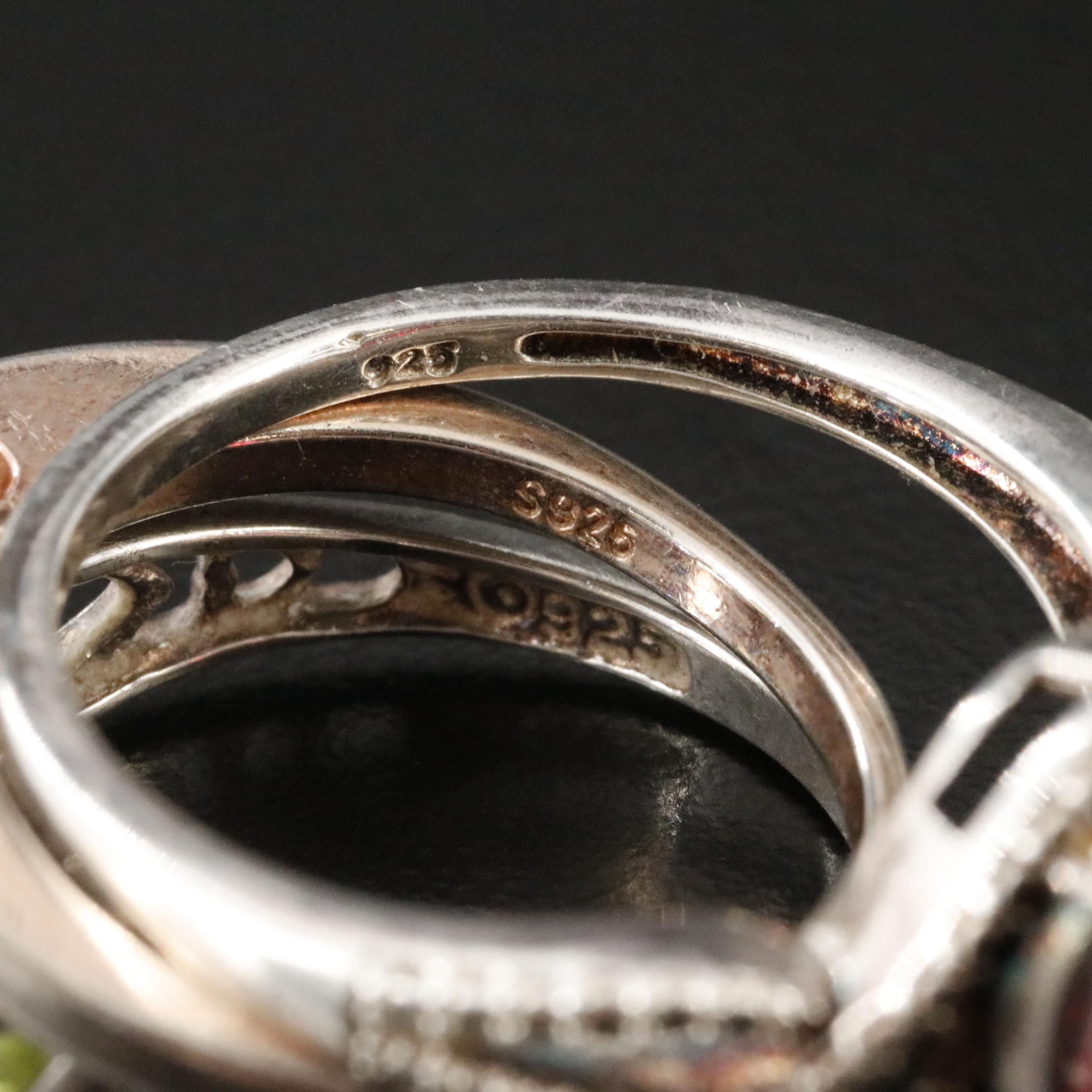 Sterling Gemstone Ring Collection