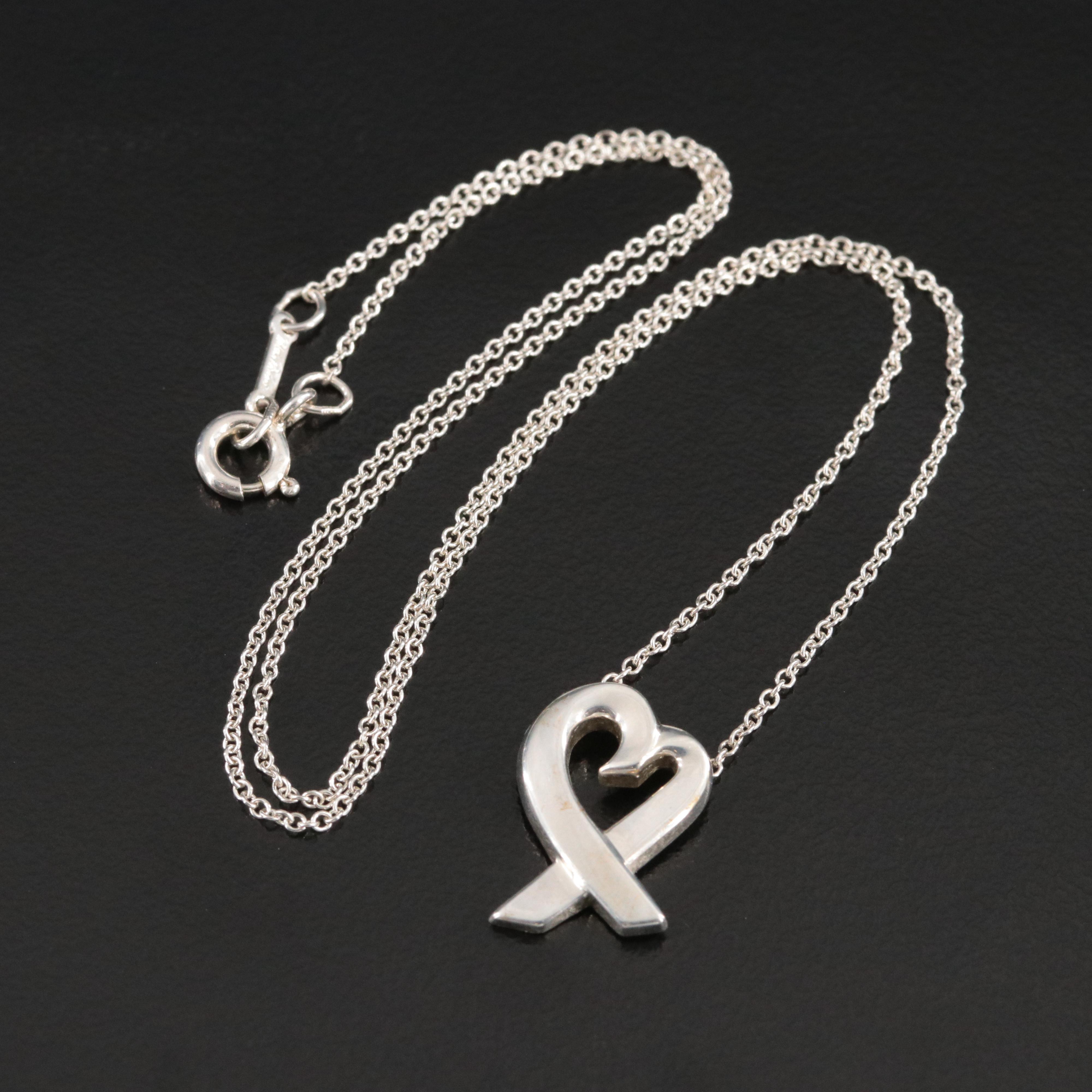 Paloma Picasso for Tiffany & Co. Loving Heart Sterling Necklace