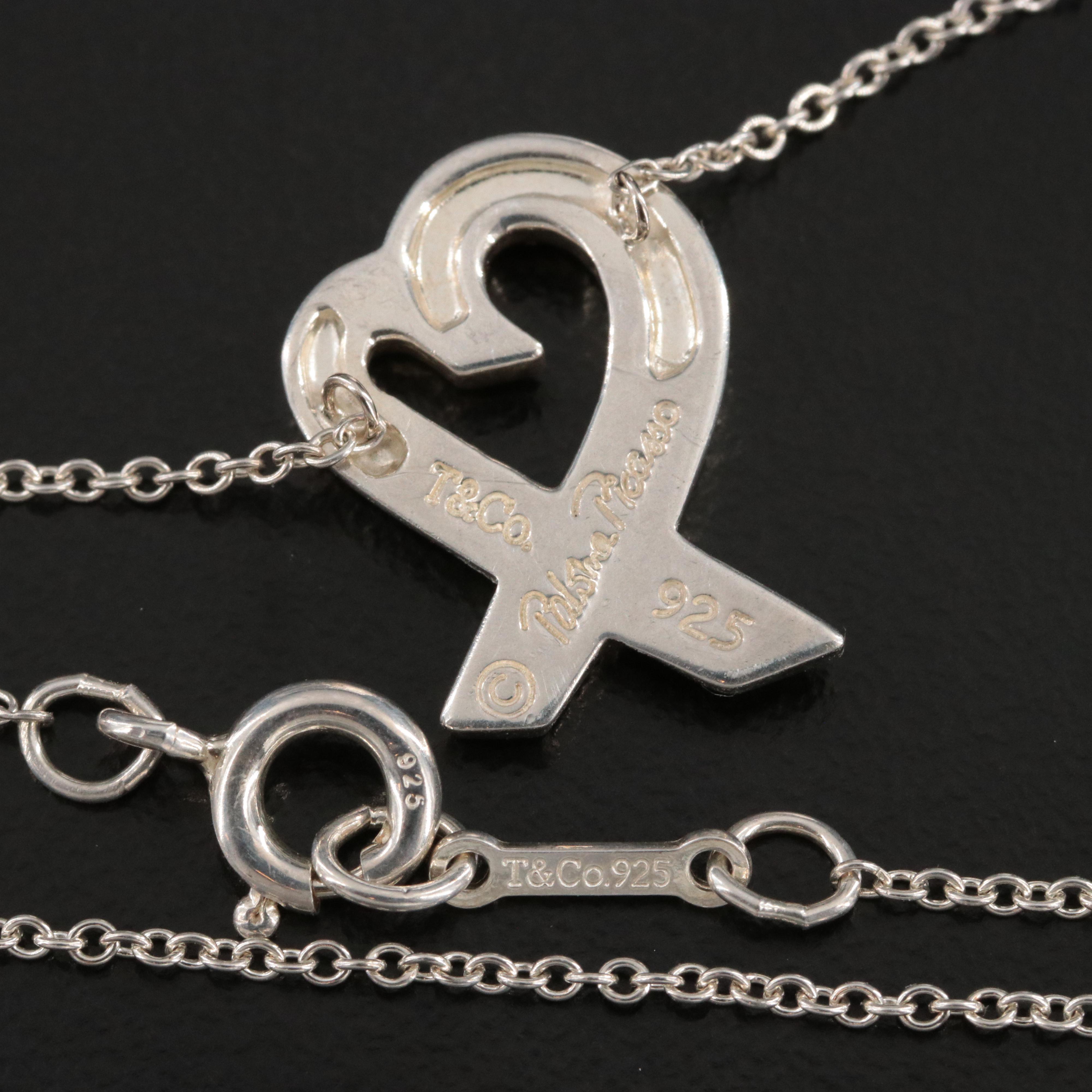 Paloma Picasso for Tiffany & Co. Loving Heart Sterling Necklace