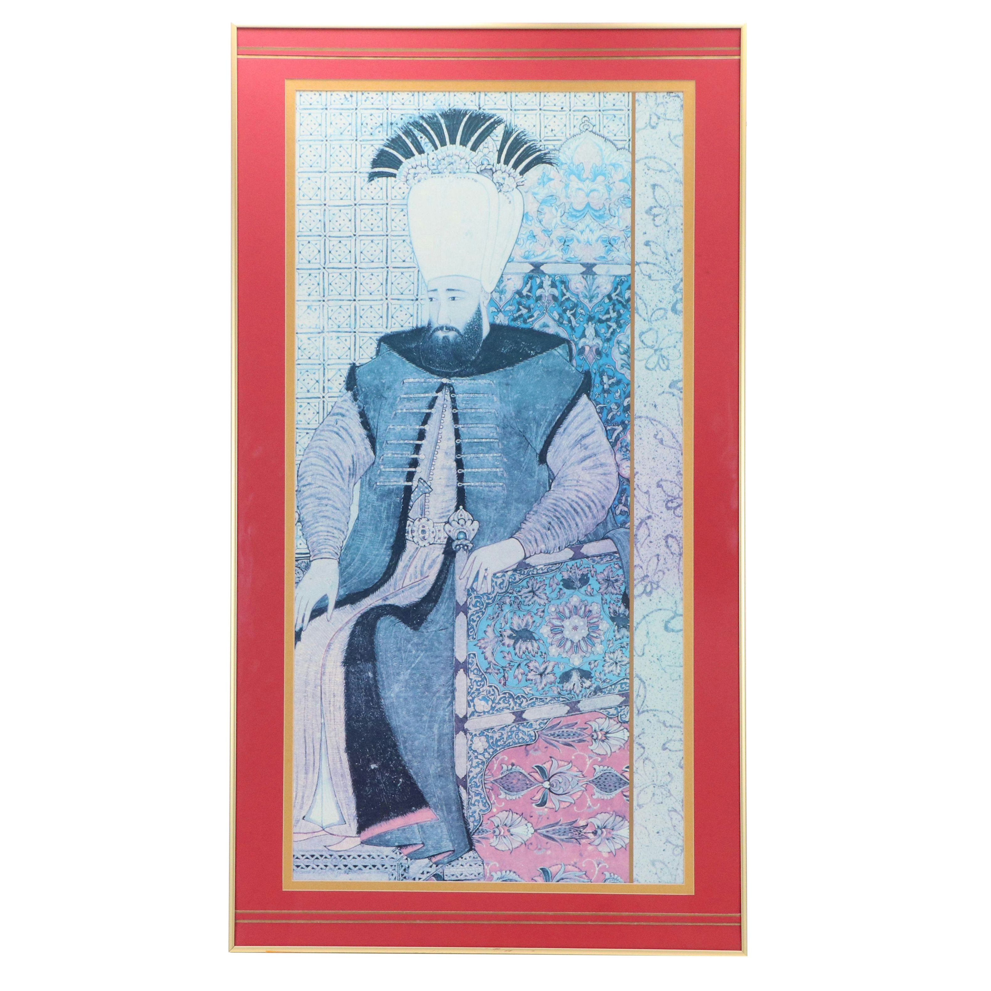 Chinese Ancestor Portrait Offset Lithograph, 21st Century