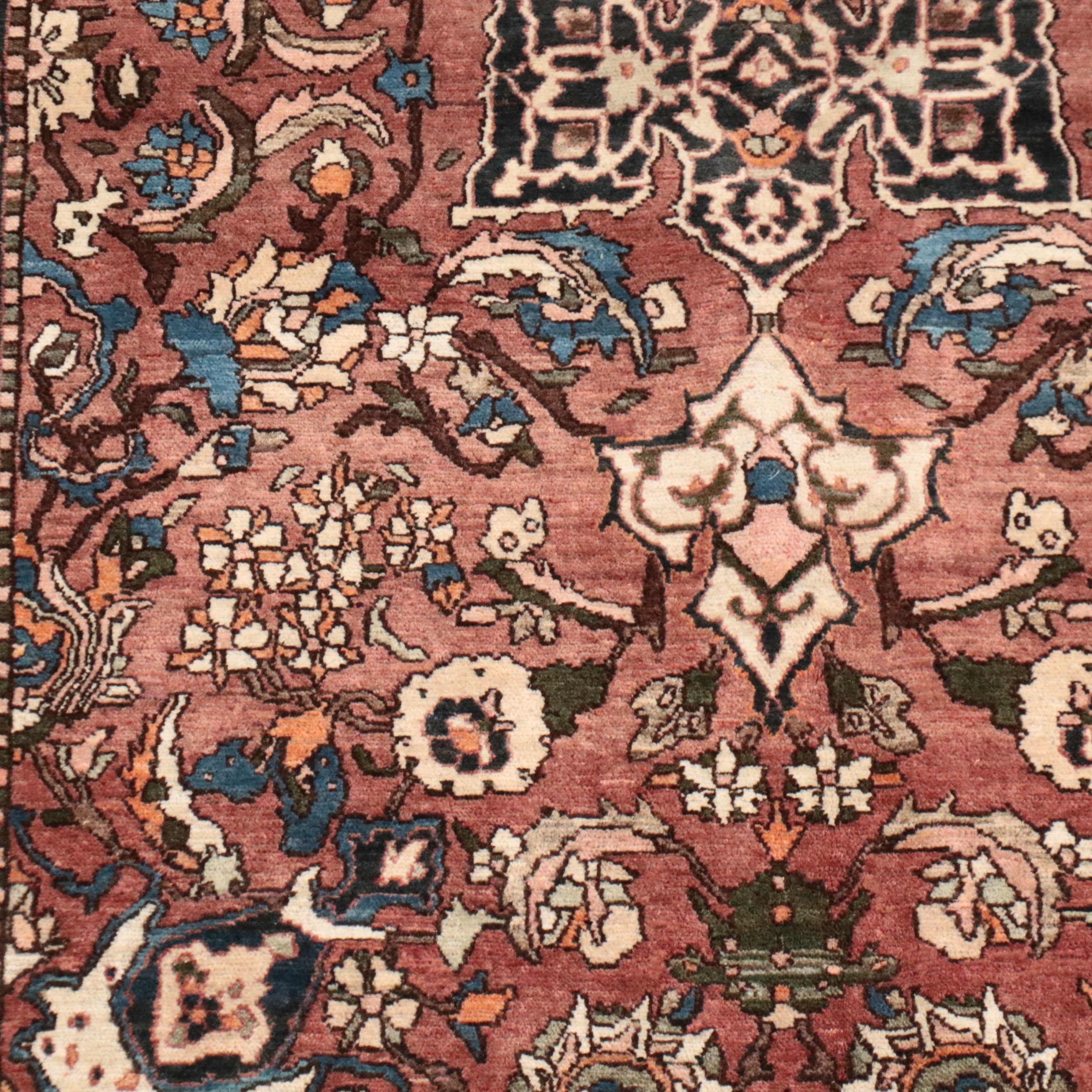 4'7 x 7' Hand-Knotted Persian Hamadan Area Rug