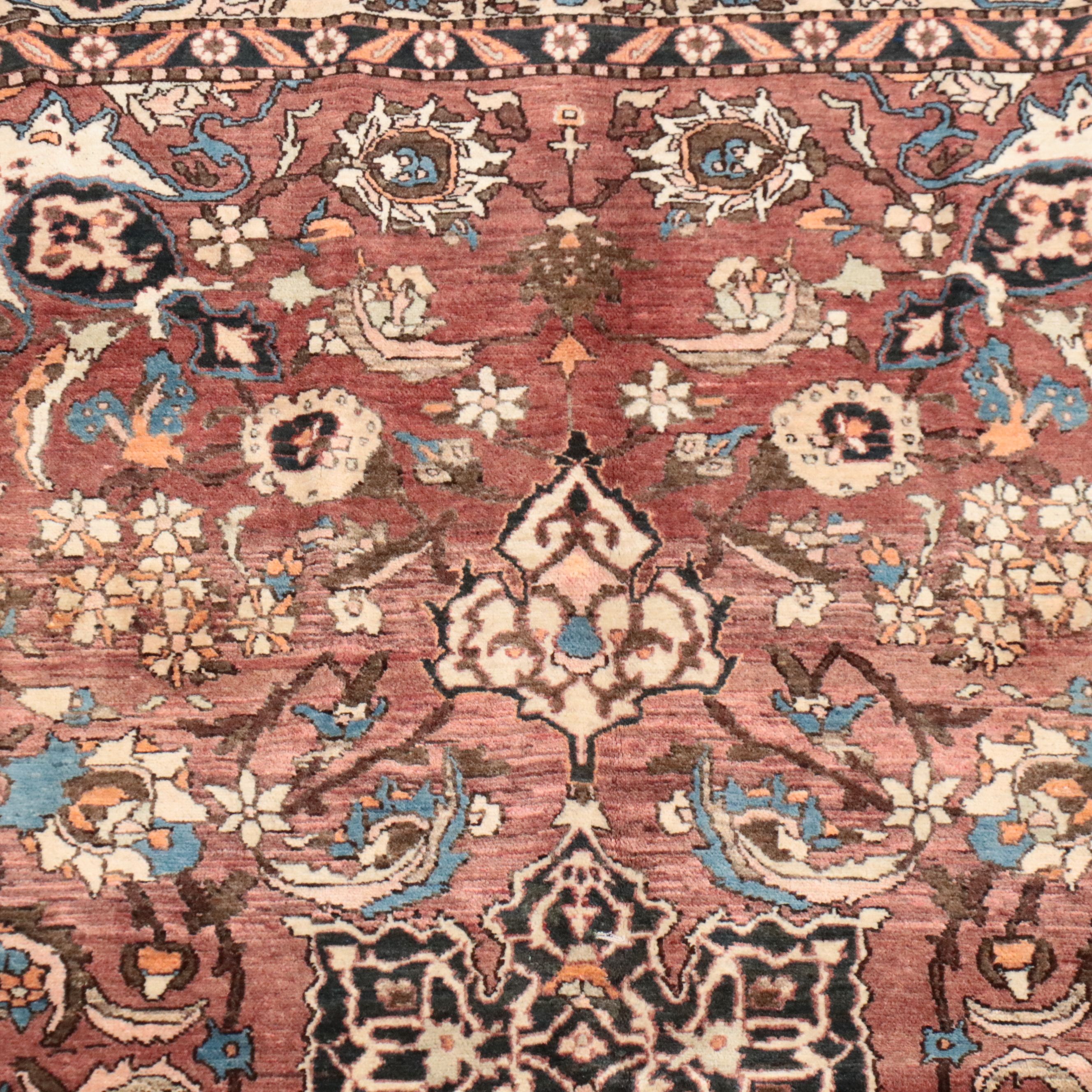 4'7 x 7' Hand-Knotted Persian Hamadan Area Rug