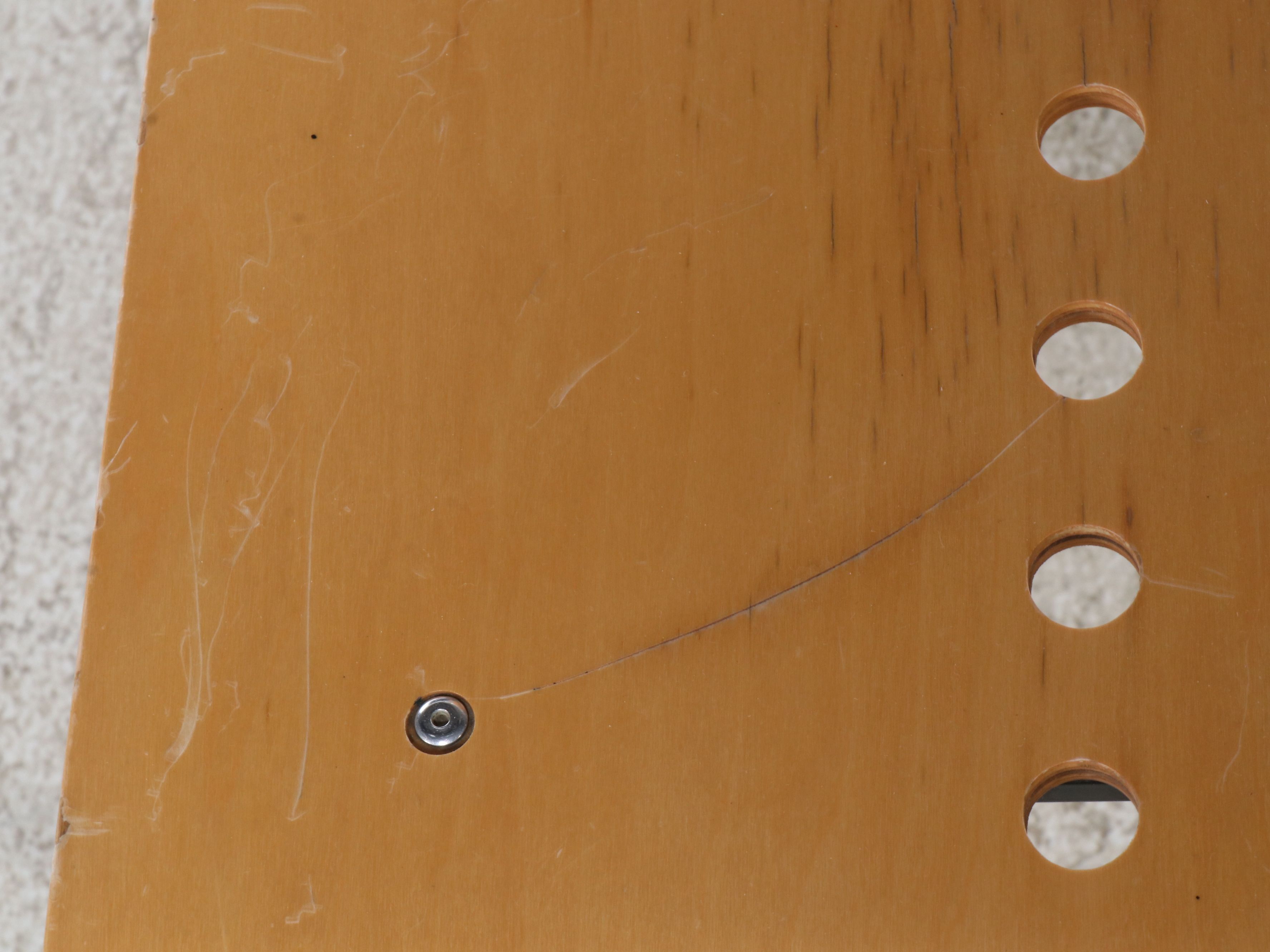 Set of Four Lowenstein Modern Wood and Metal Chairs