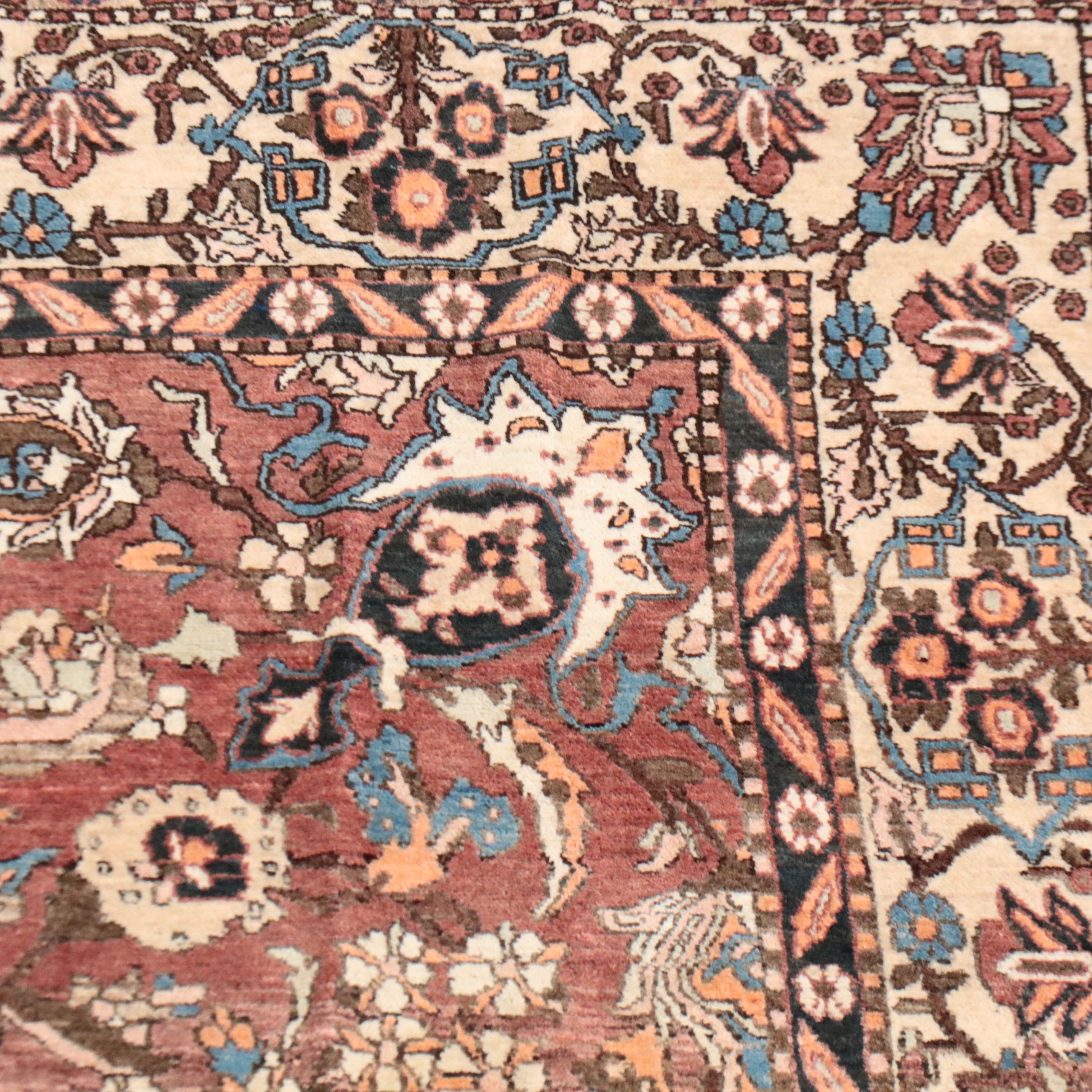 4'7 x 7' Hand-Knotted Persian Hamadan Area Rug