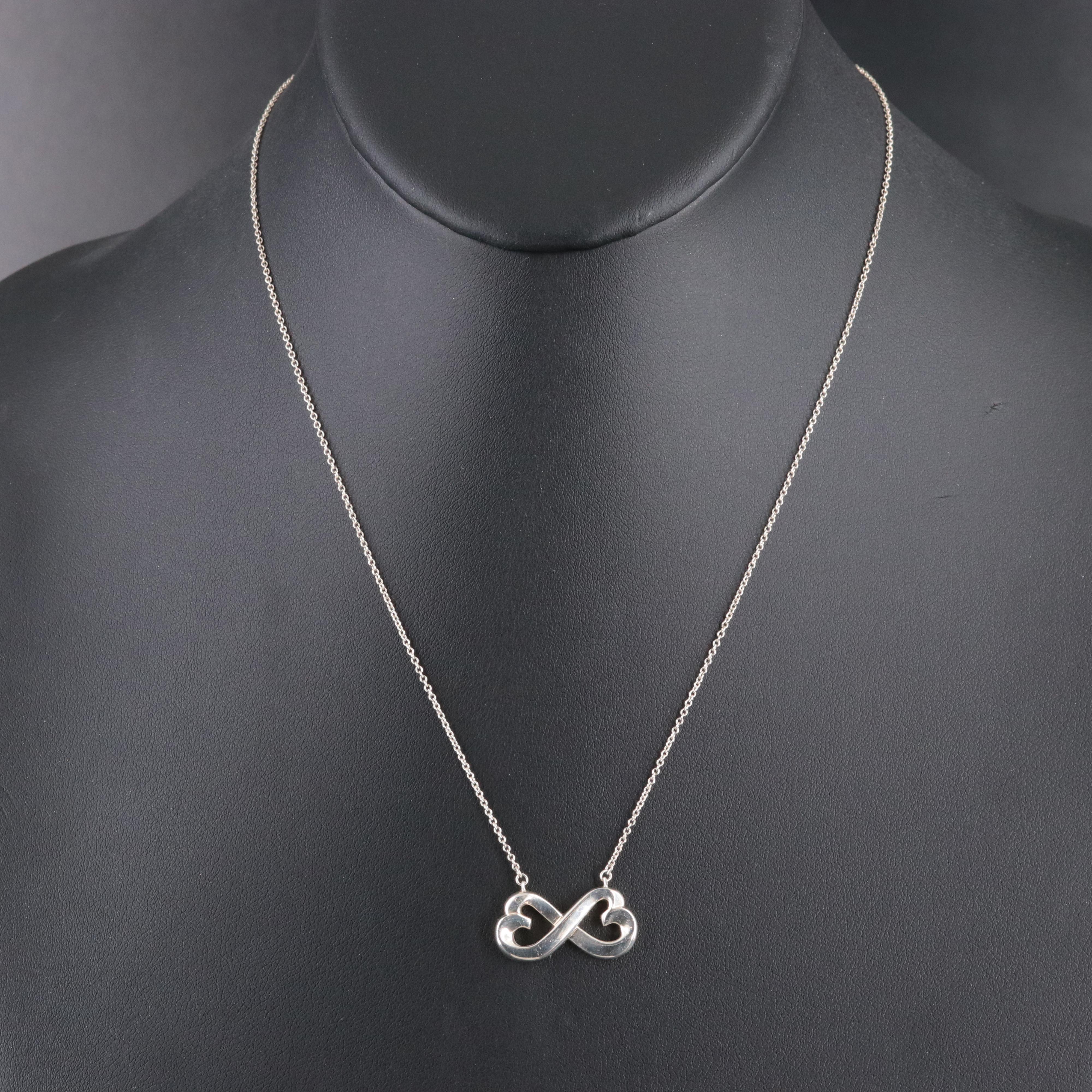 Paloma Picasso for Tiffany & Co. Sterling Double Loving Heart Necklace