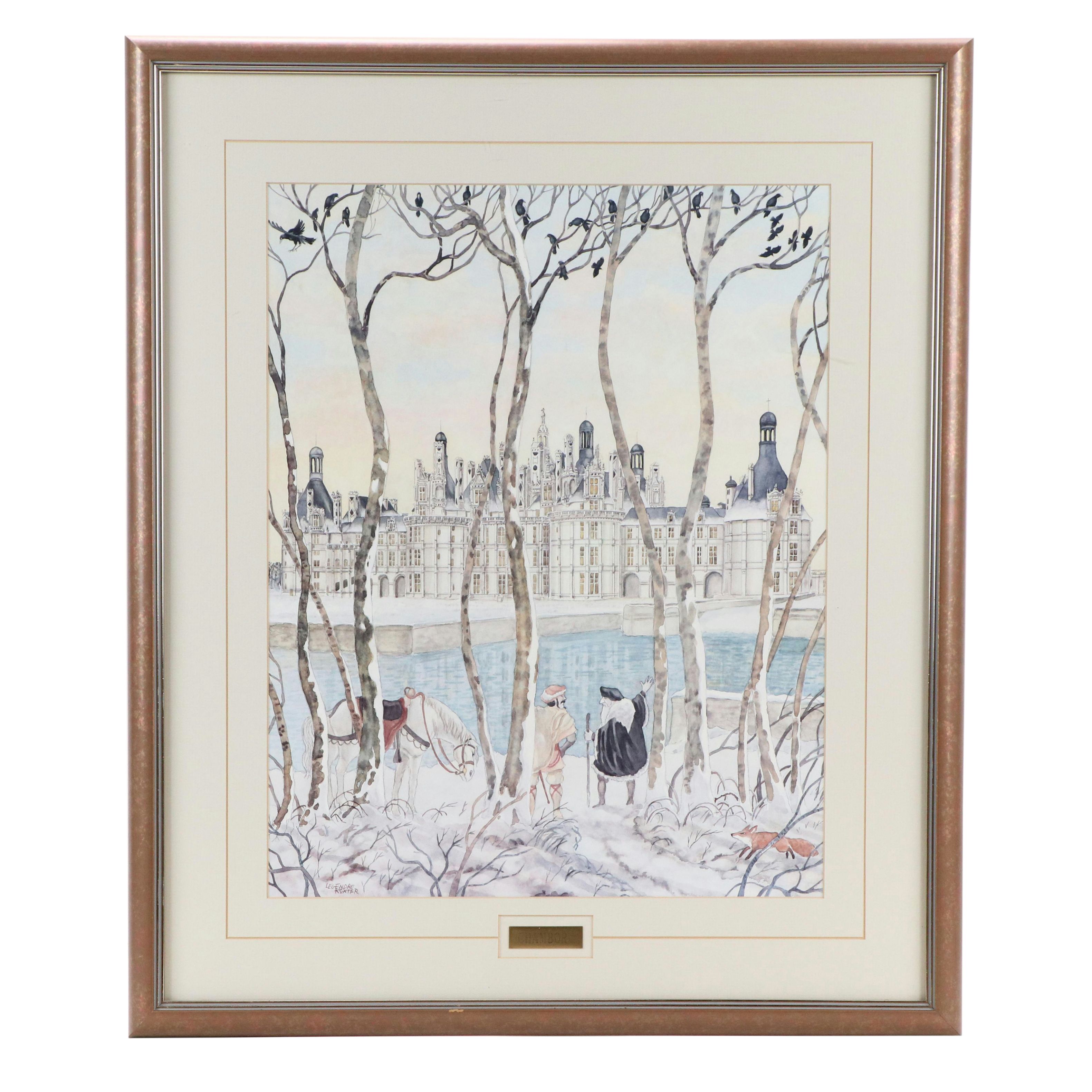 After Philippe Legendre-Kvater Offset Lithograph "Chambord"