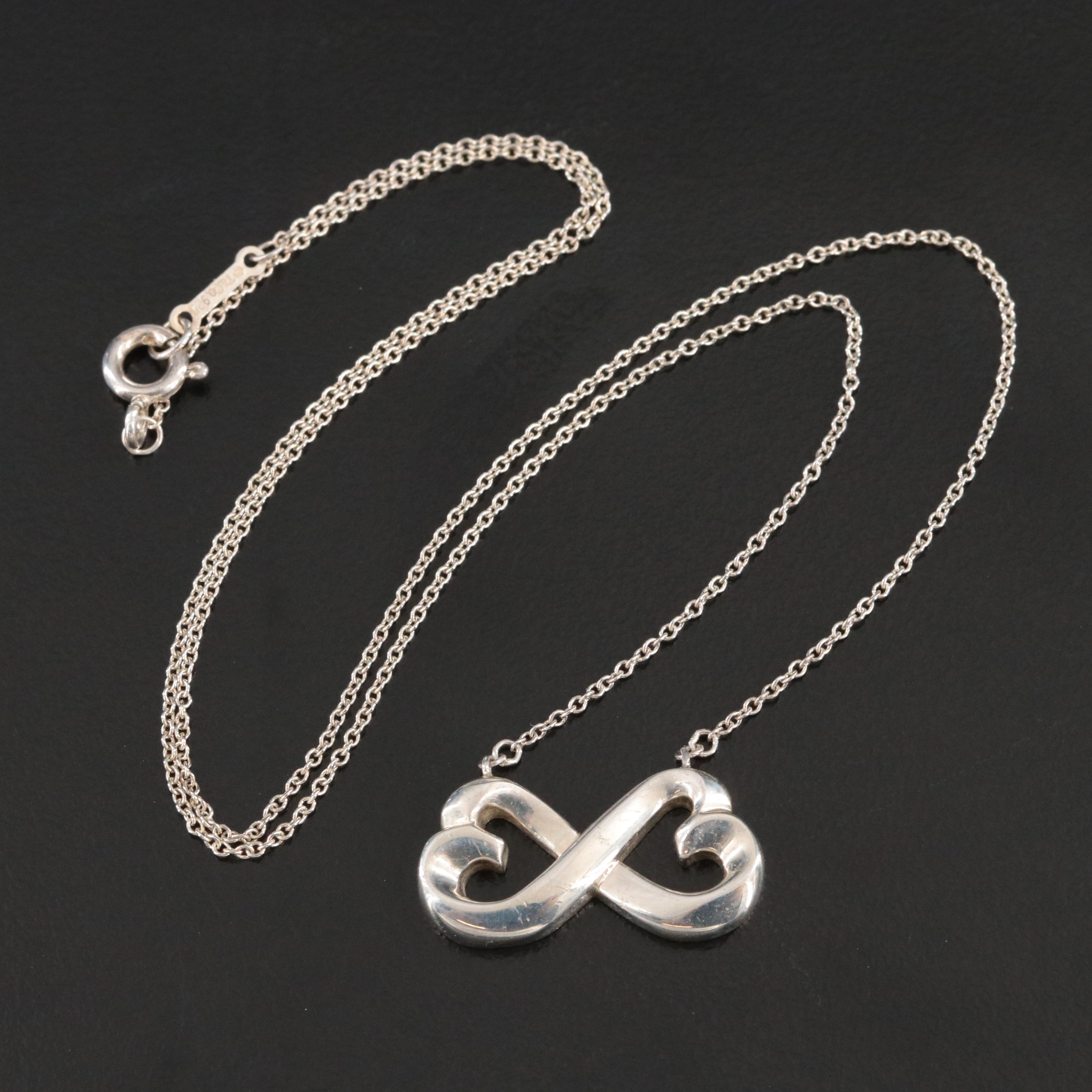 Paloma Picasso for Tiffany & Co. Sterling Double Loving Heart Necklace
