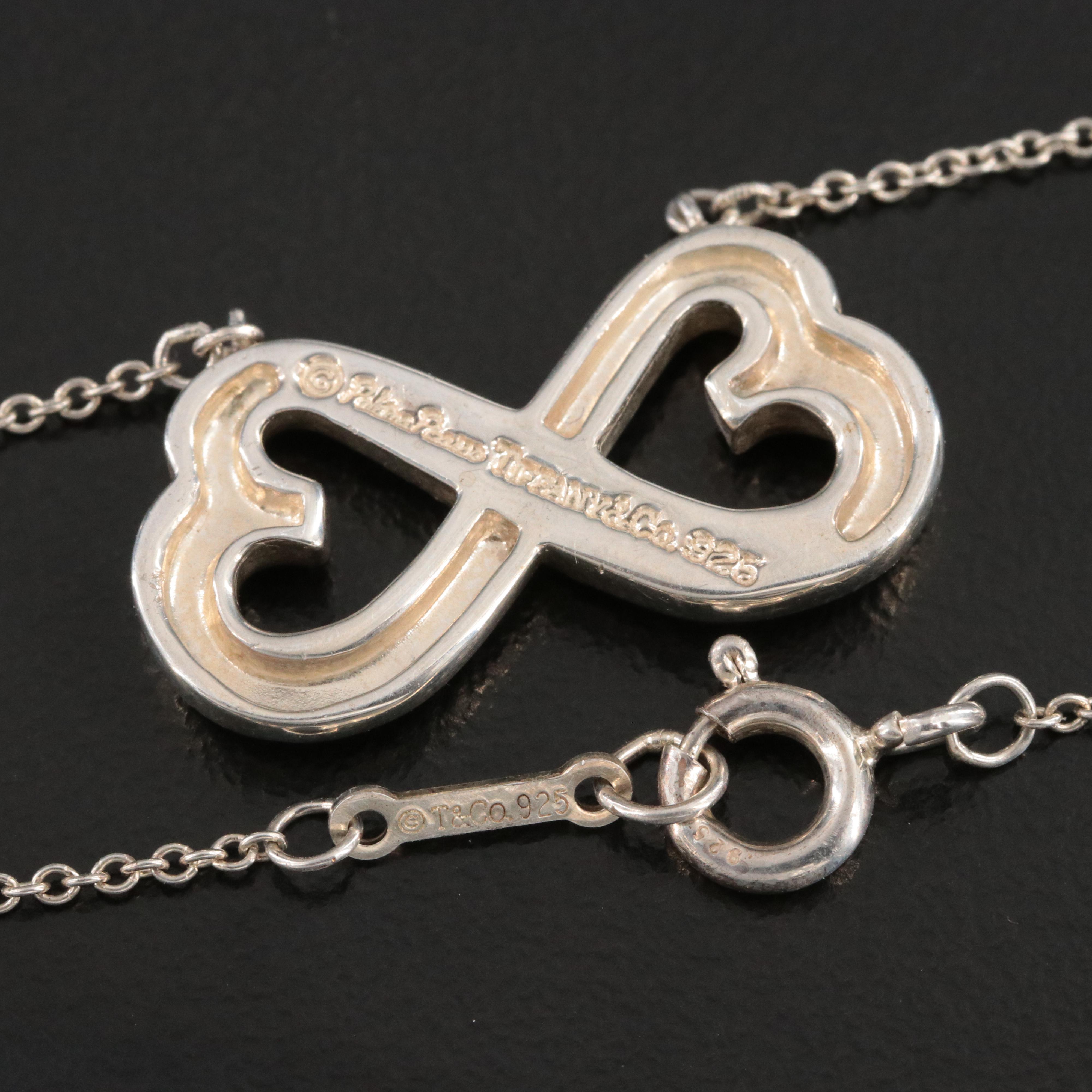 Paloma Picasso for Tiffany & Co. Sterling Double Loving Heart Necklace