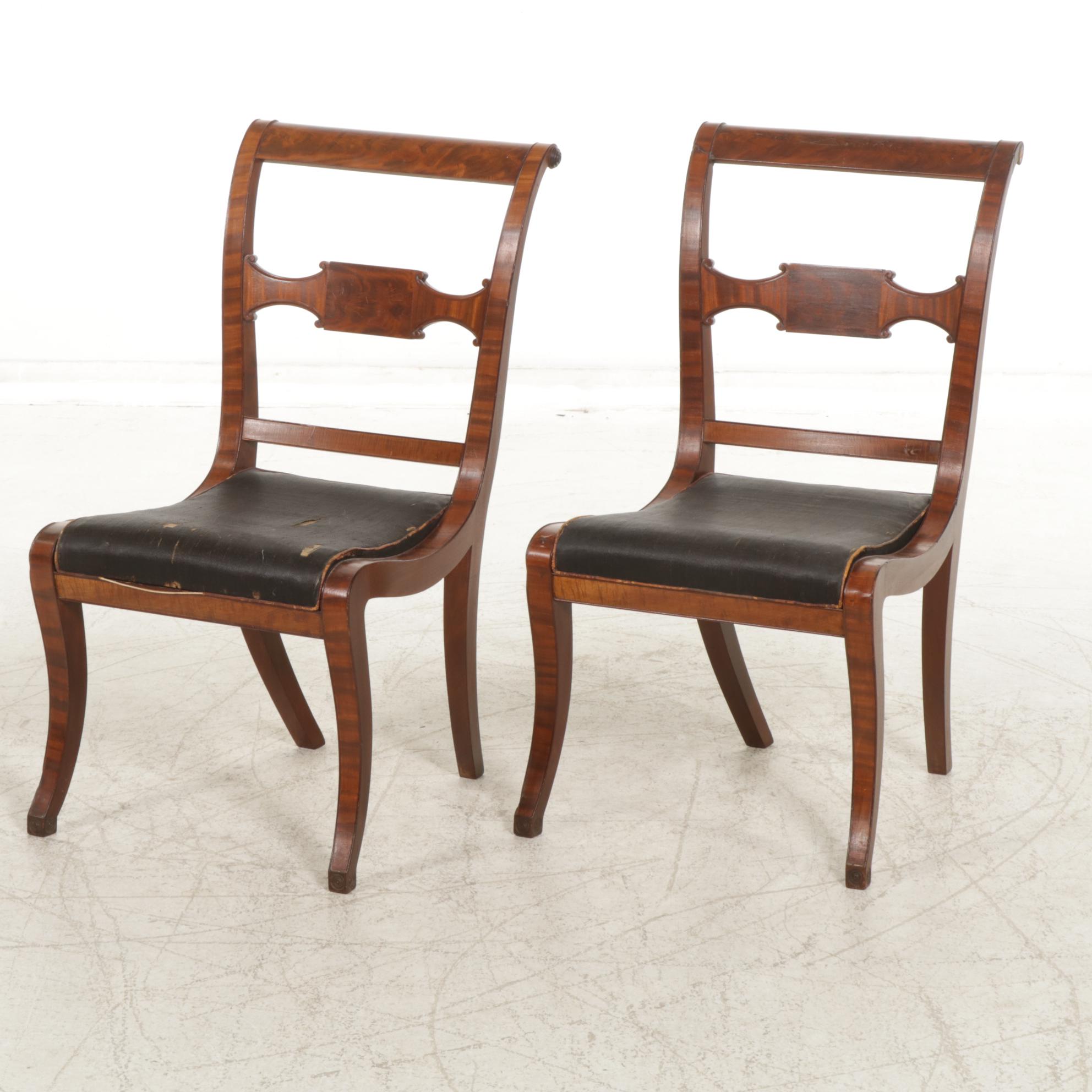 Regency Mahogany Side Chairs, Early 19th Century