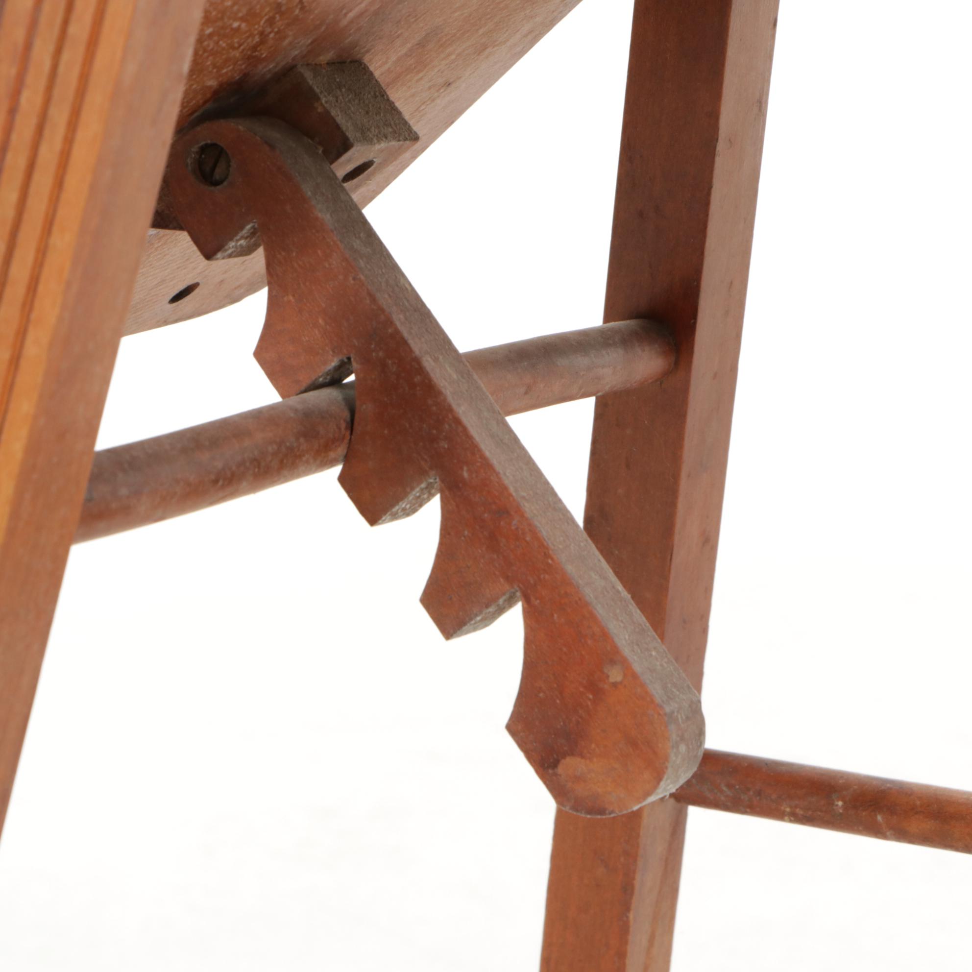 Wood Child's High Chair, Mid-20th Century