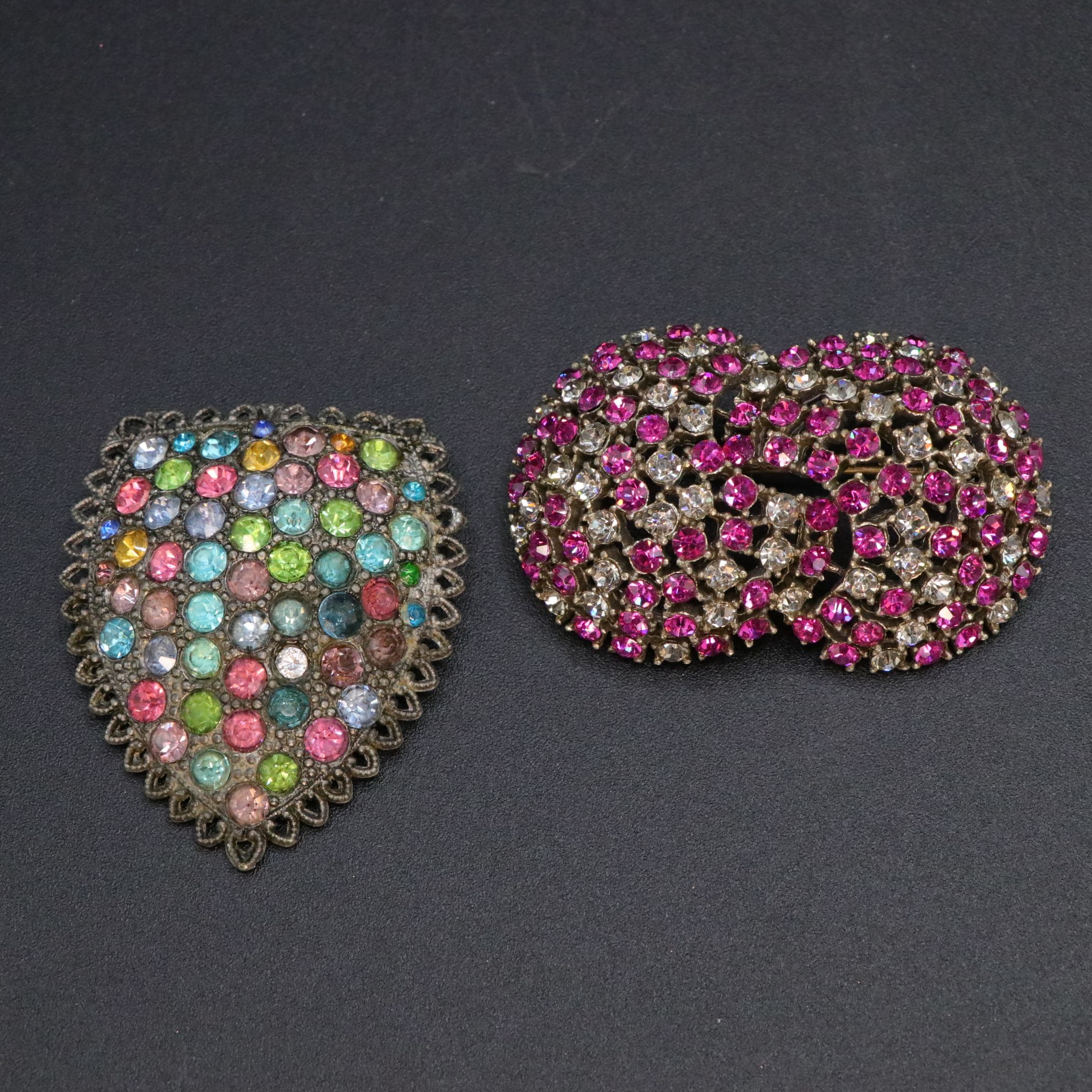 Floral Enamel Brooch with Clover, Purse, Geisha and More Figural Brooches