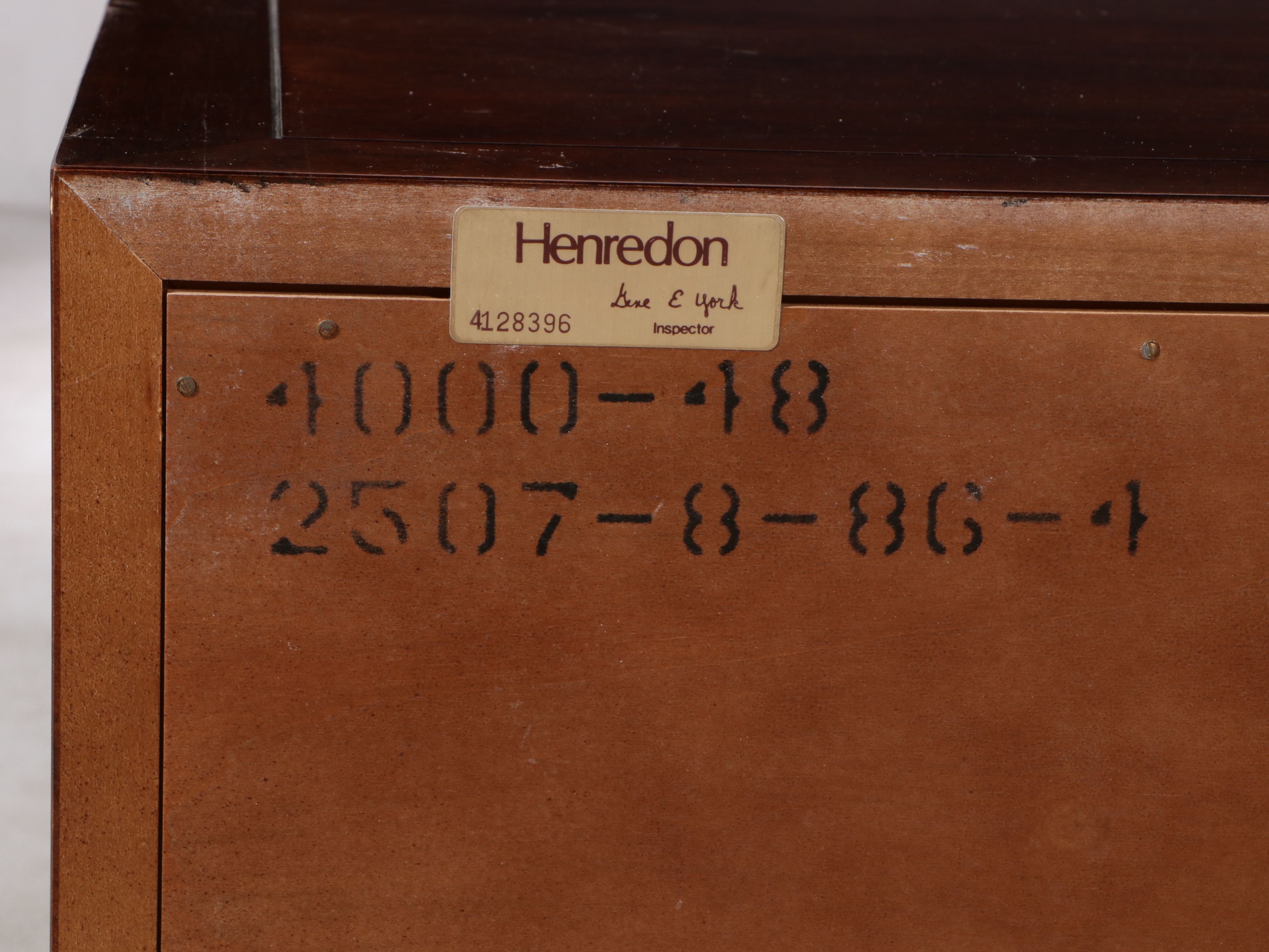 Pair of Henredon Chinese Style Carved Wood Cabinets