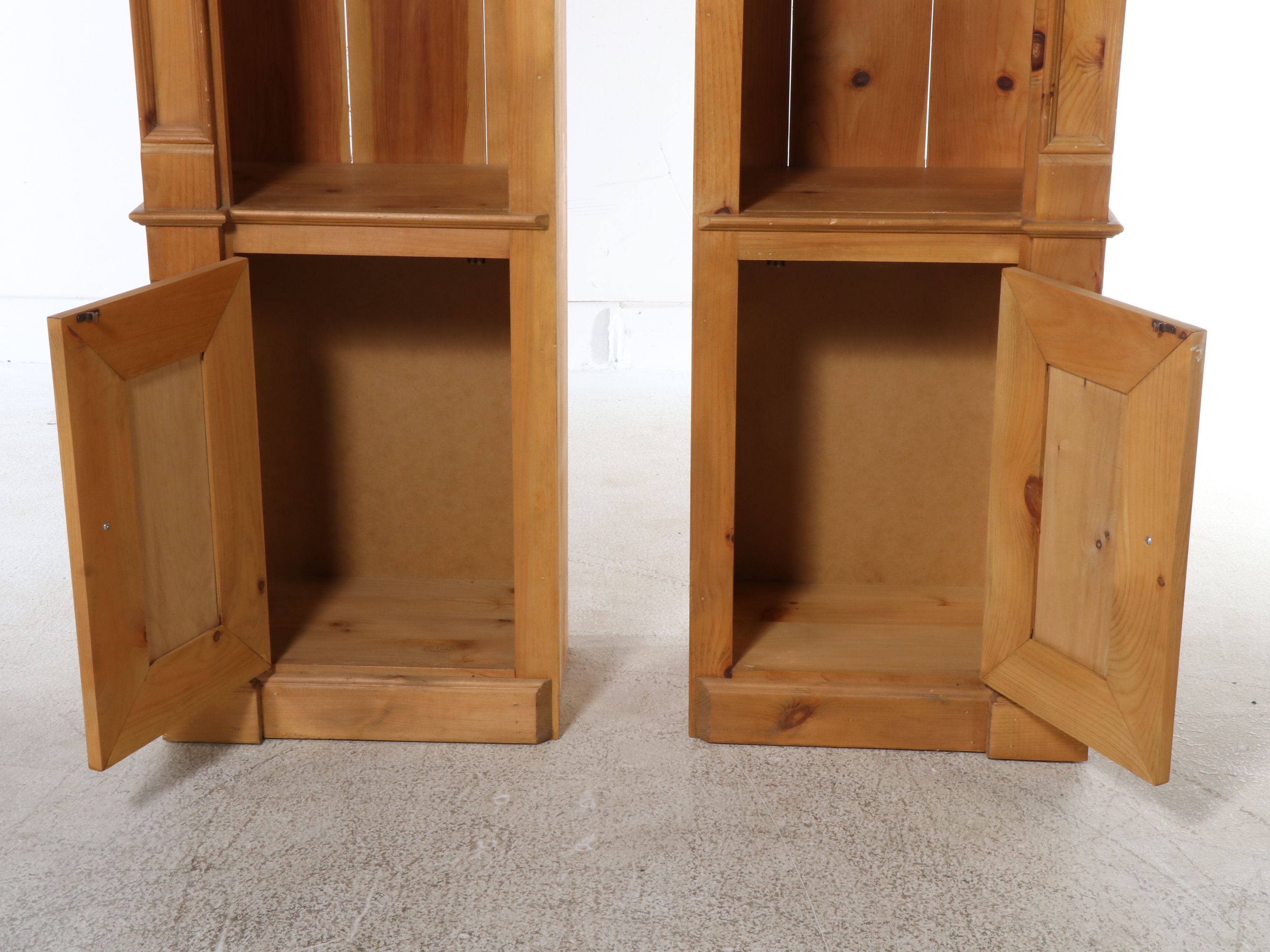Pair of Federal Style Pine Narrow Cabinets