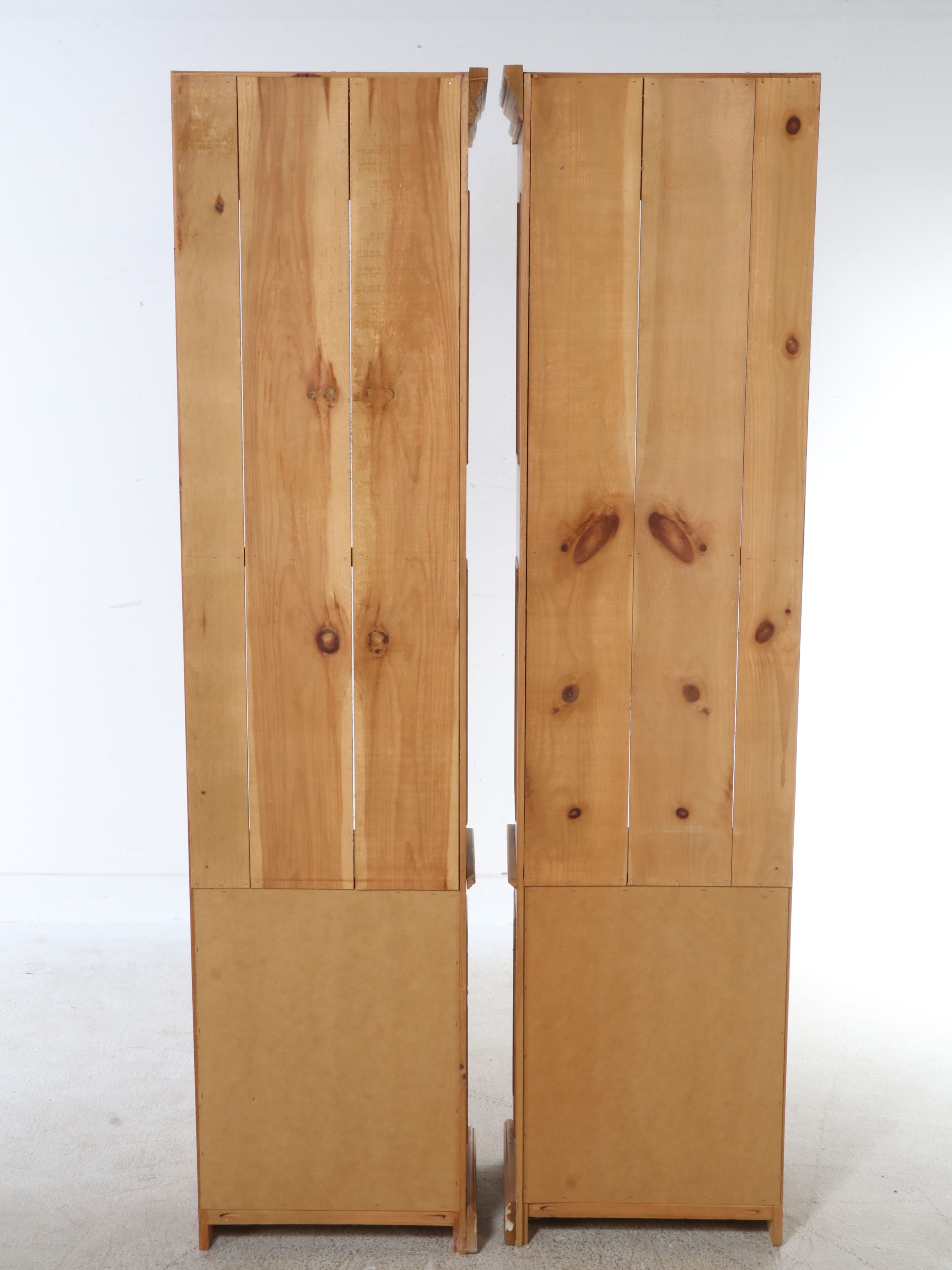 Pair of Federal Style Pine Narrow Cabinets
