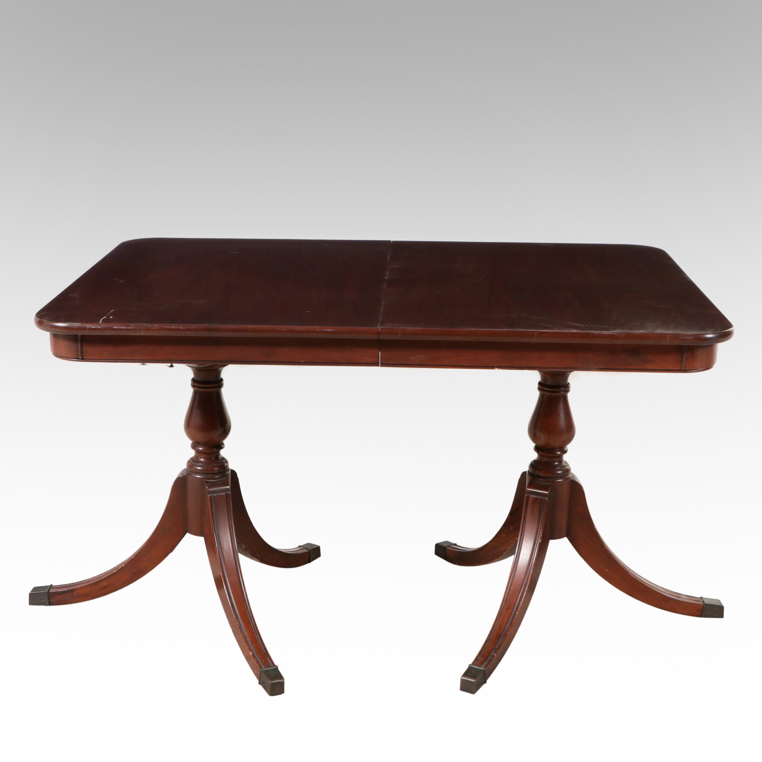 Duncan Phyfe Style Mahogany Dining Table