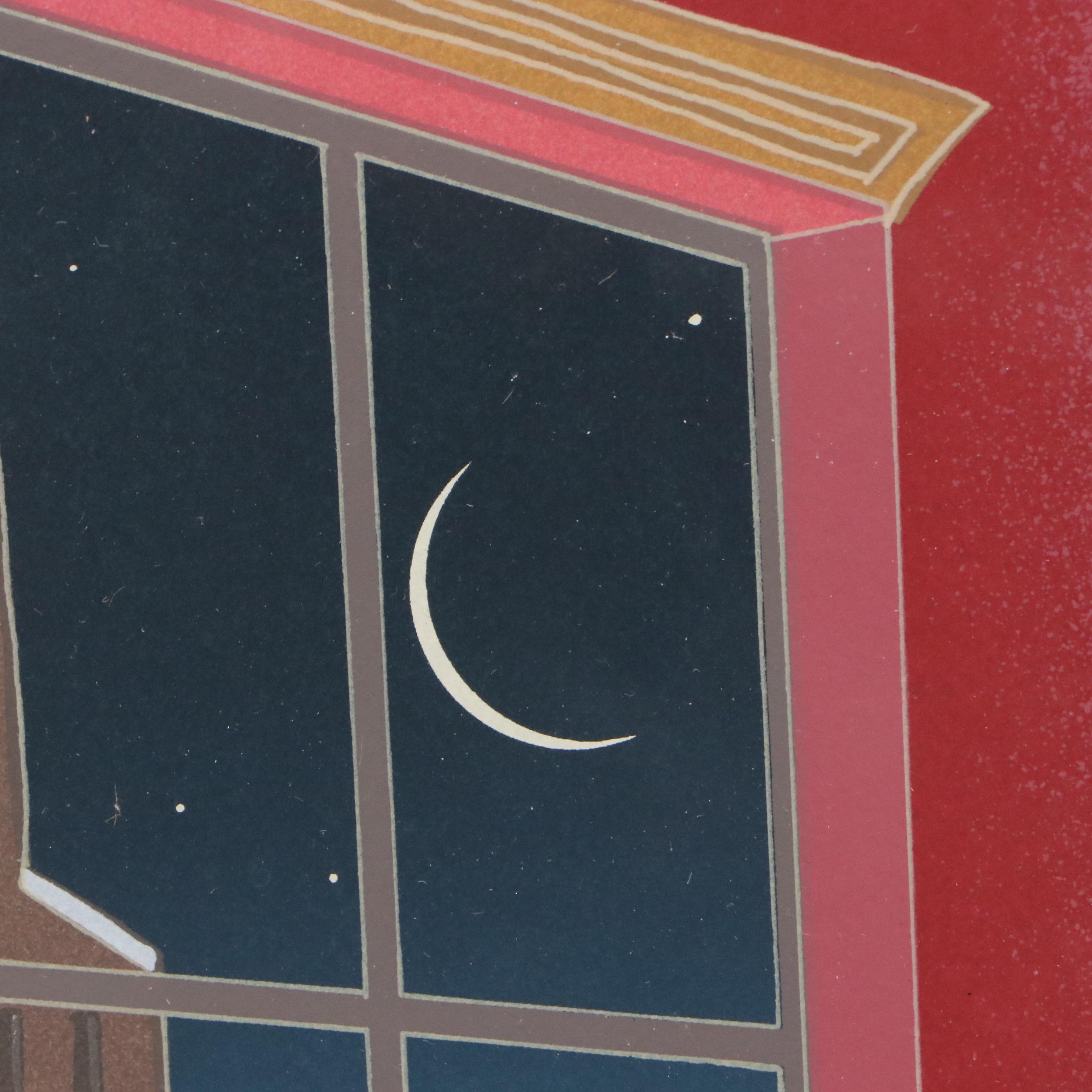 Thomas McKnight Serigraph "Park Avenue Christmas," Late 20th Century