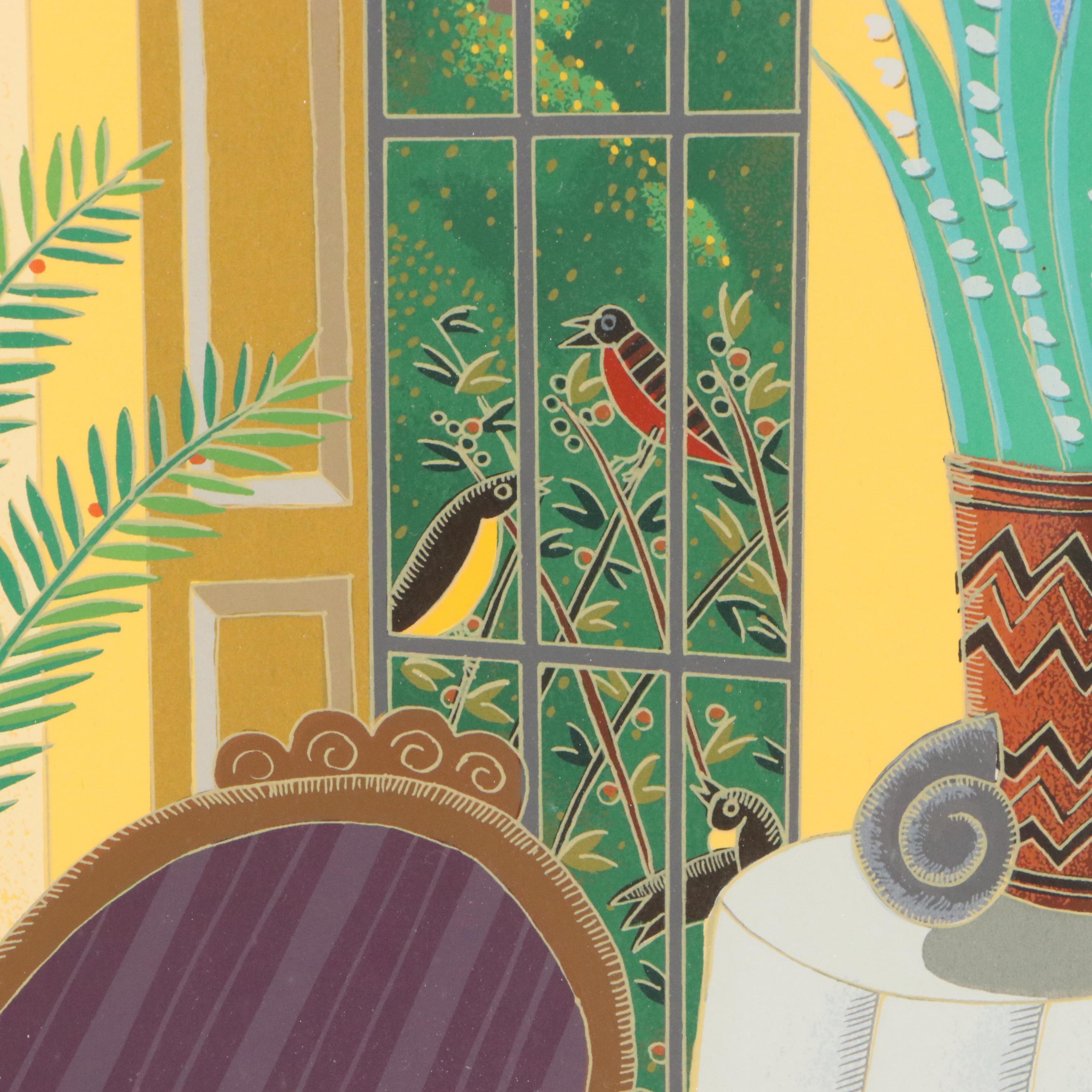 Thomas McKnight Serigraph "Washington Square," Late 20th Century