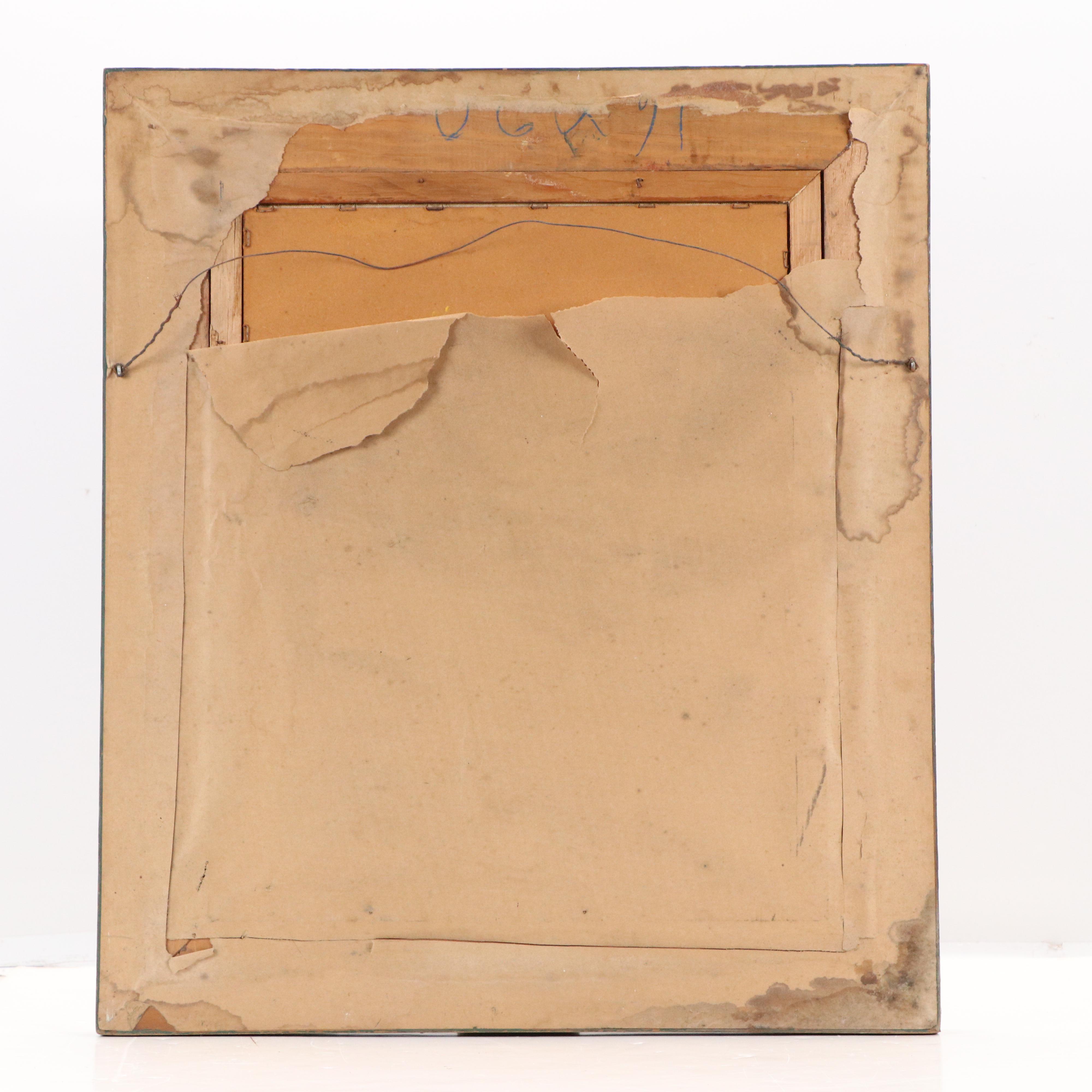 Buckley Monochrome Blue Floral Oil Painting