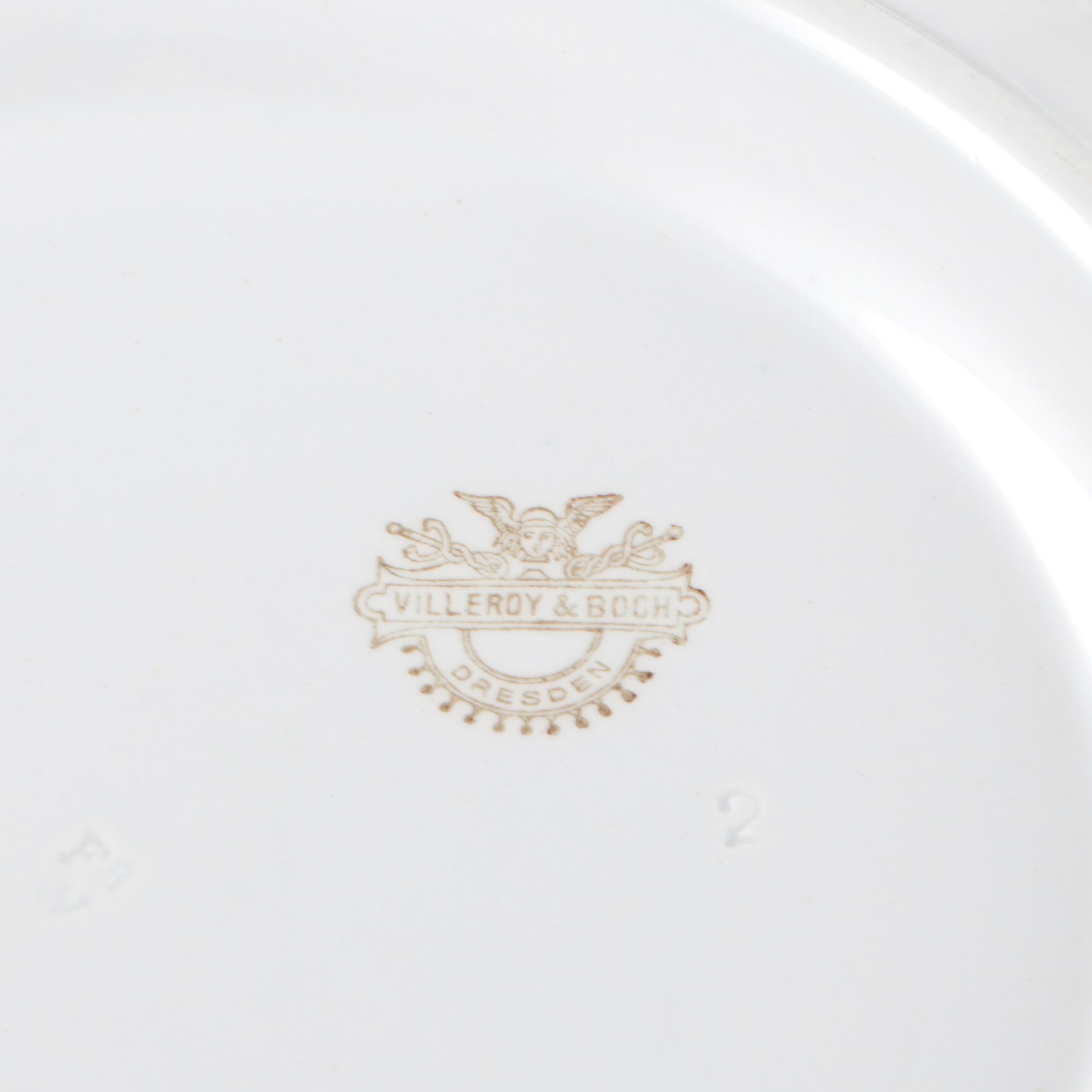 Villeroy & Boch "Dresden" Porcelain Soup Tureen, Ladle, and Underplate