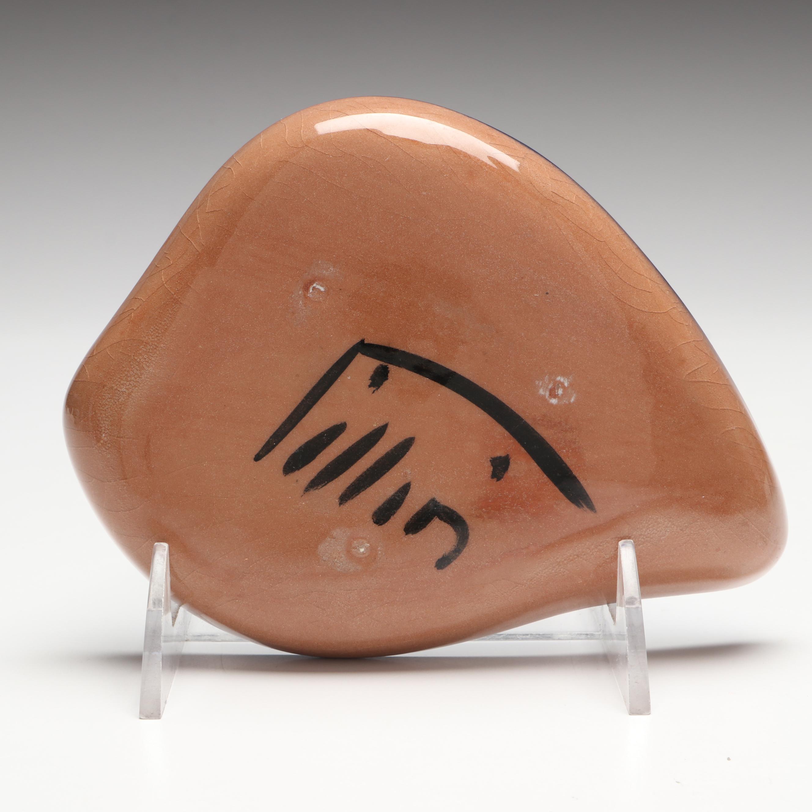 Polia Pillin Buffalo Art Pottery Dish