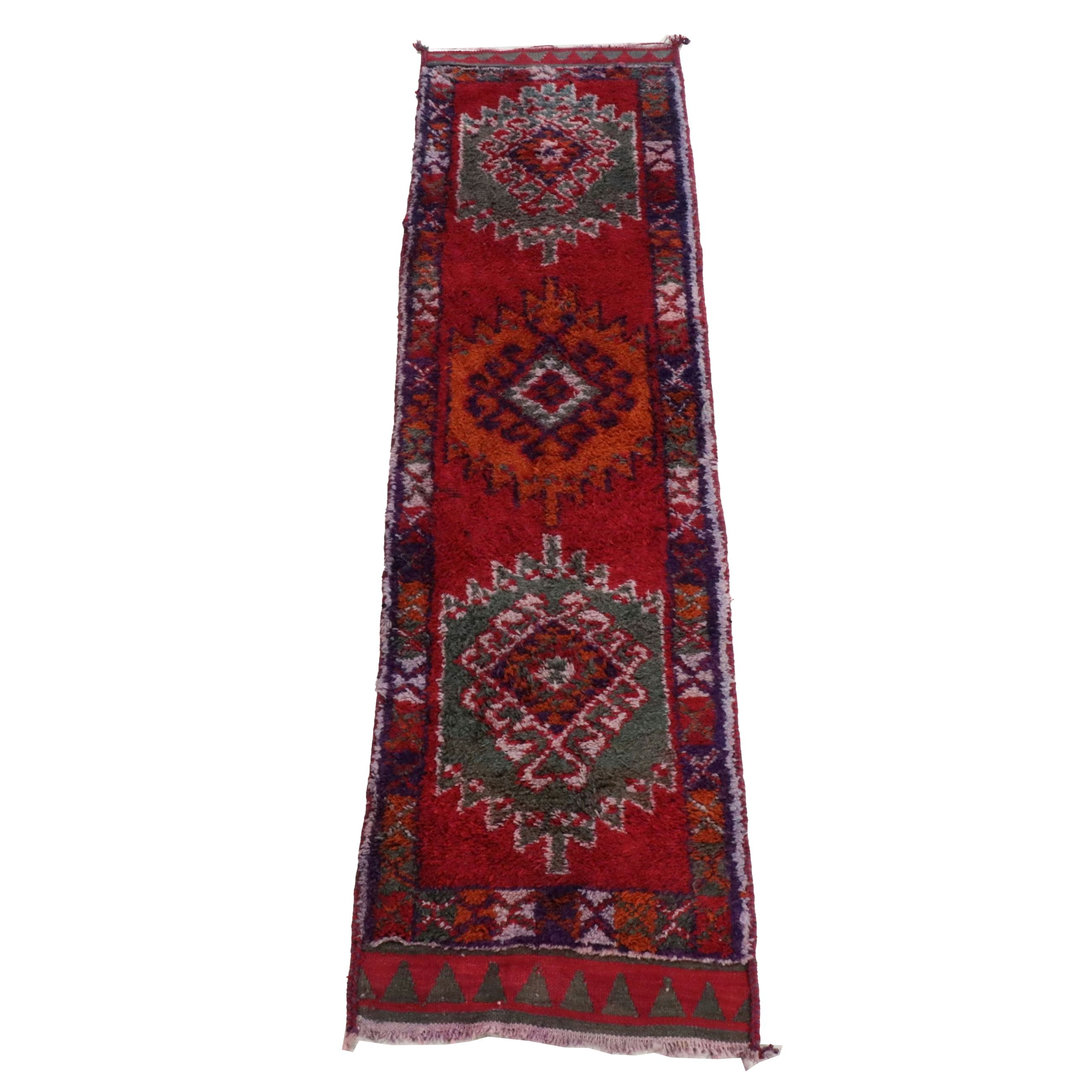 3' x 11' Hand-Knotted Turkish Village Long Rug