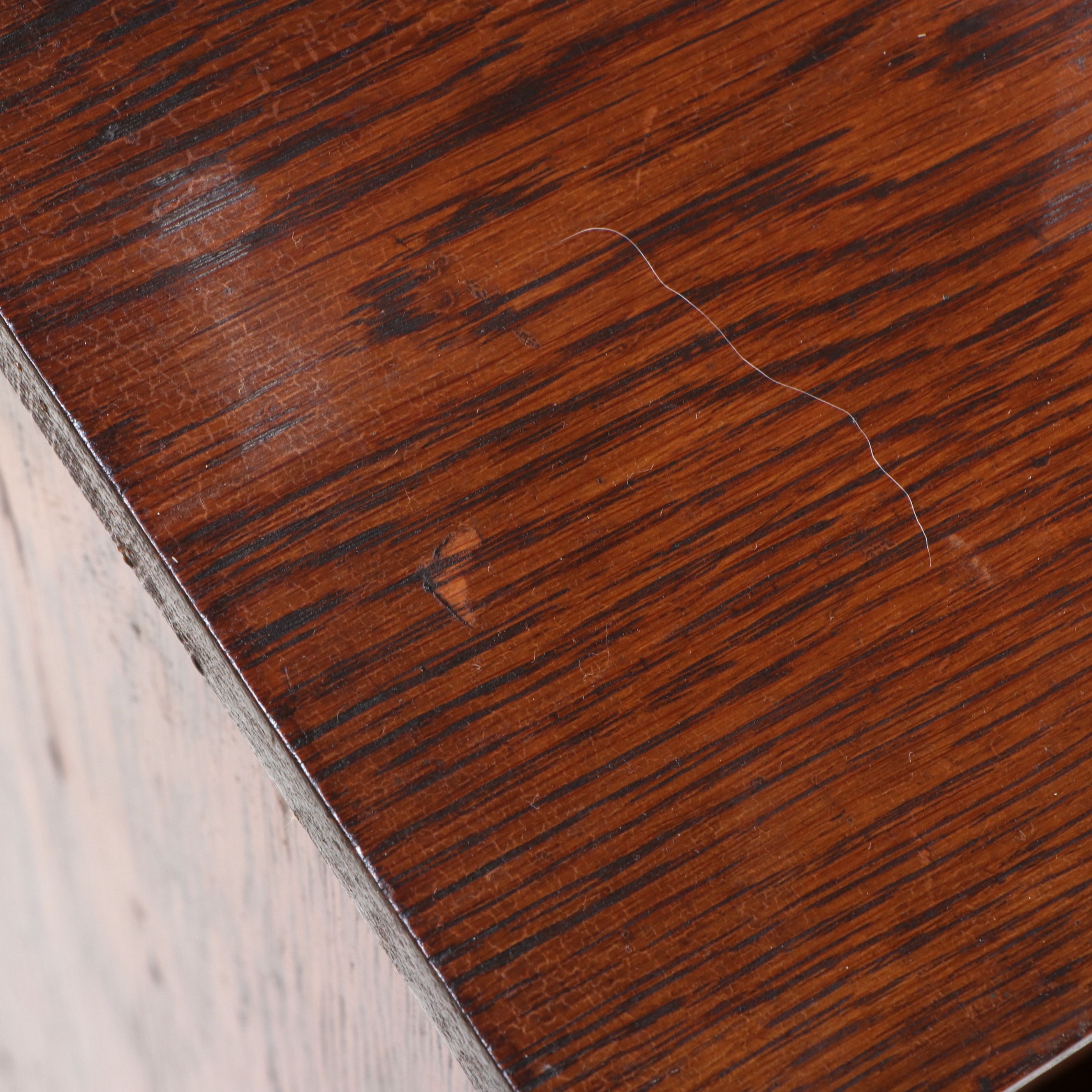 Colonial Style Oak Double-Sided Standing Knitting/Sewing Box, Mid–Late 20th C.