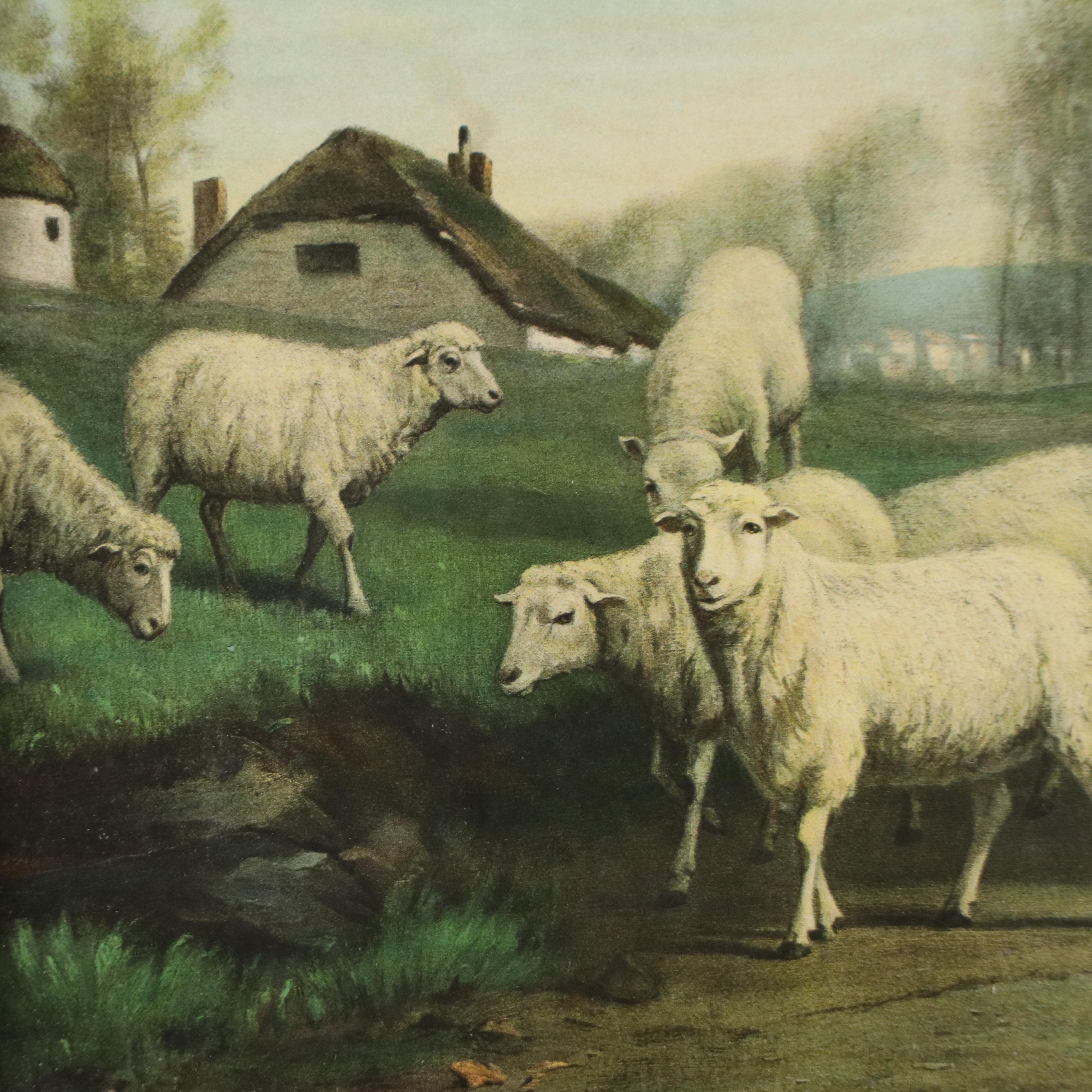 Lithograph of Shepherd and Sleep