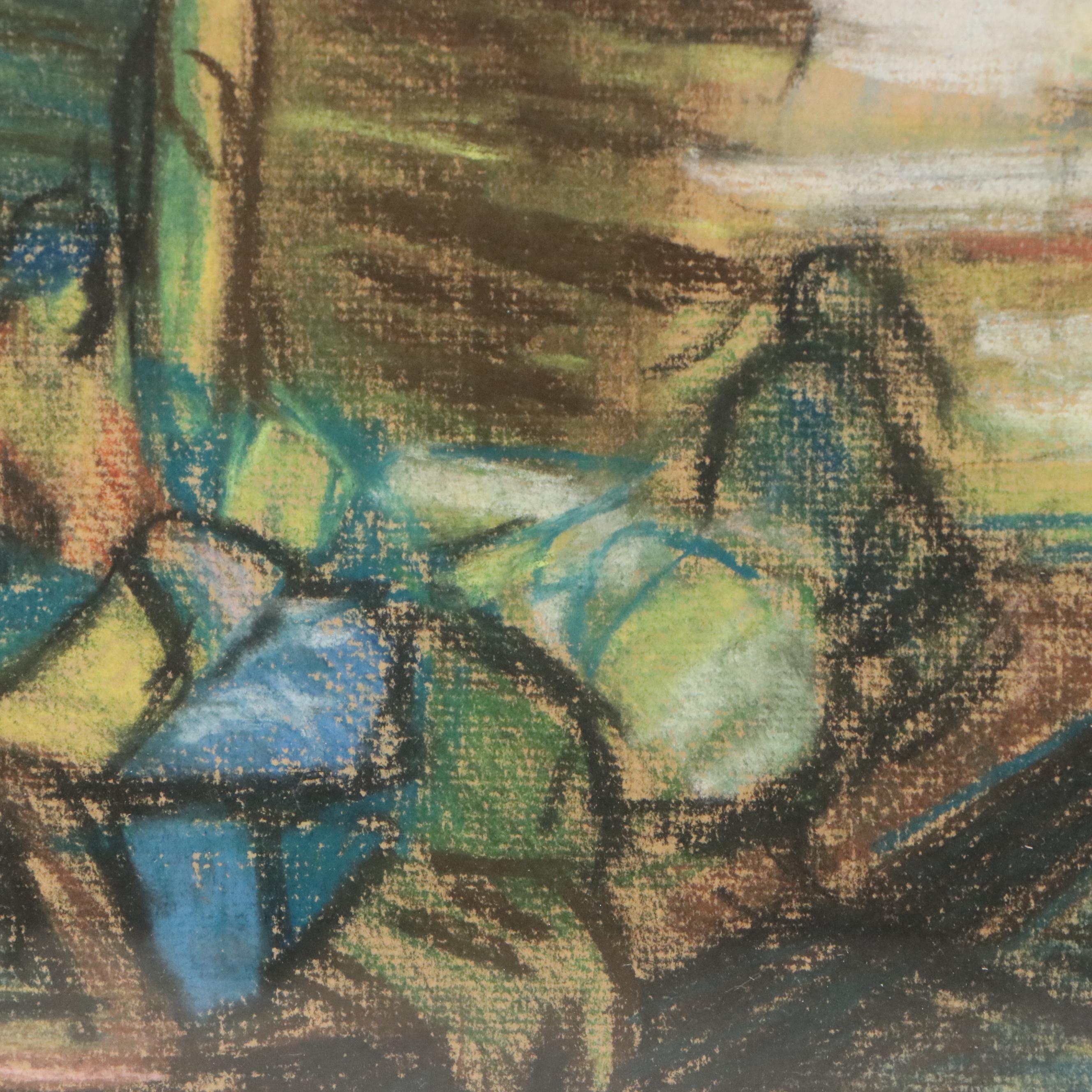 Pastel Drawing of Sailboats with Passengers