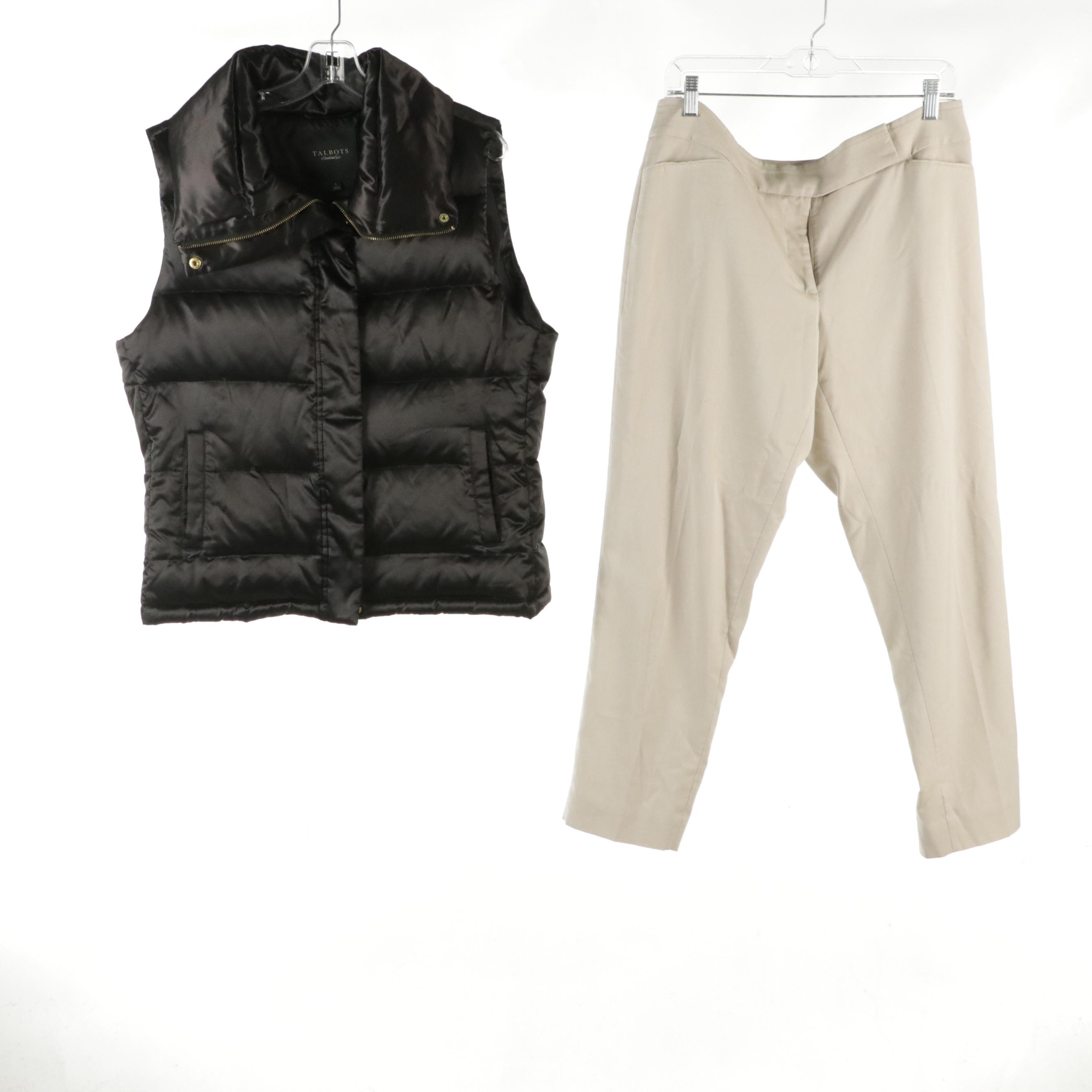 Talbots Puffer Vest, White House Black Market Patterned Tops, More Separates