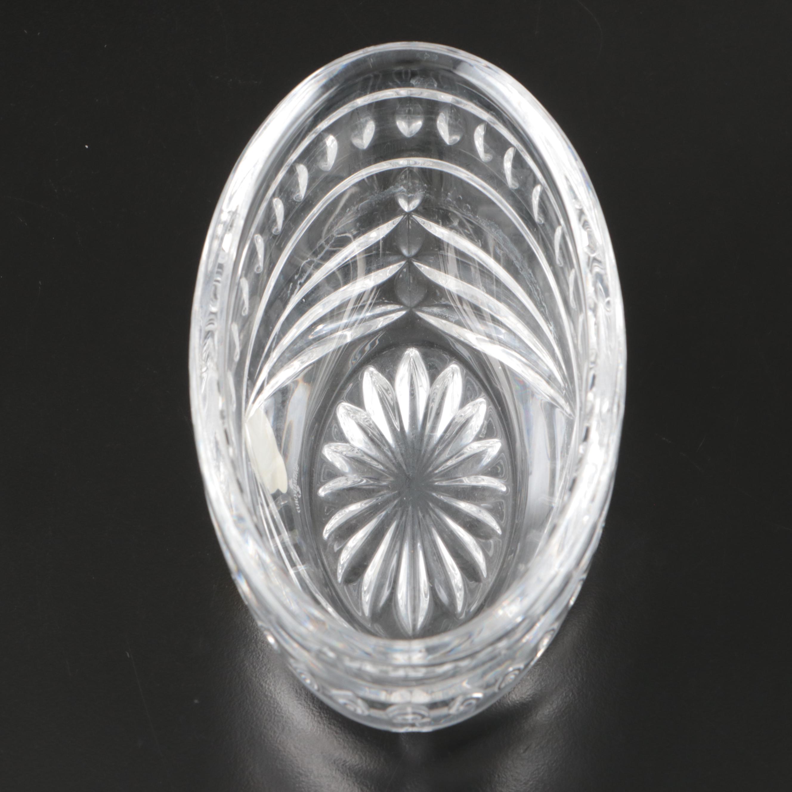 Waterford "Killarney" Crystal Footed Bowl with Other Oval Bowl and Planter