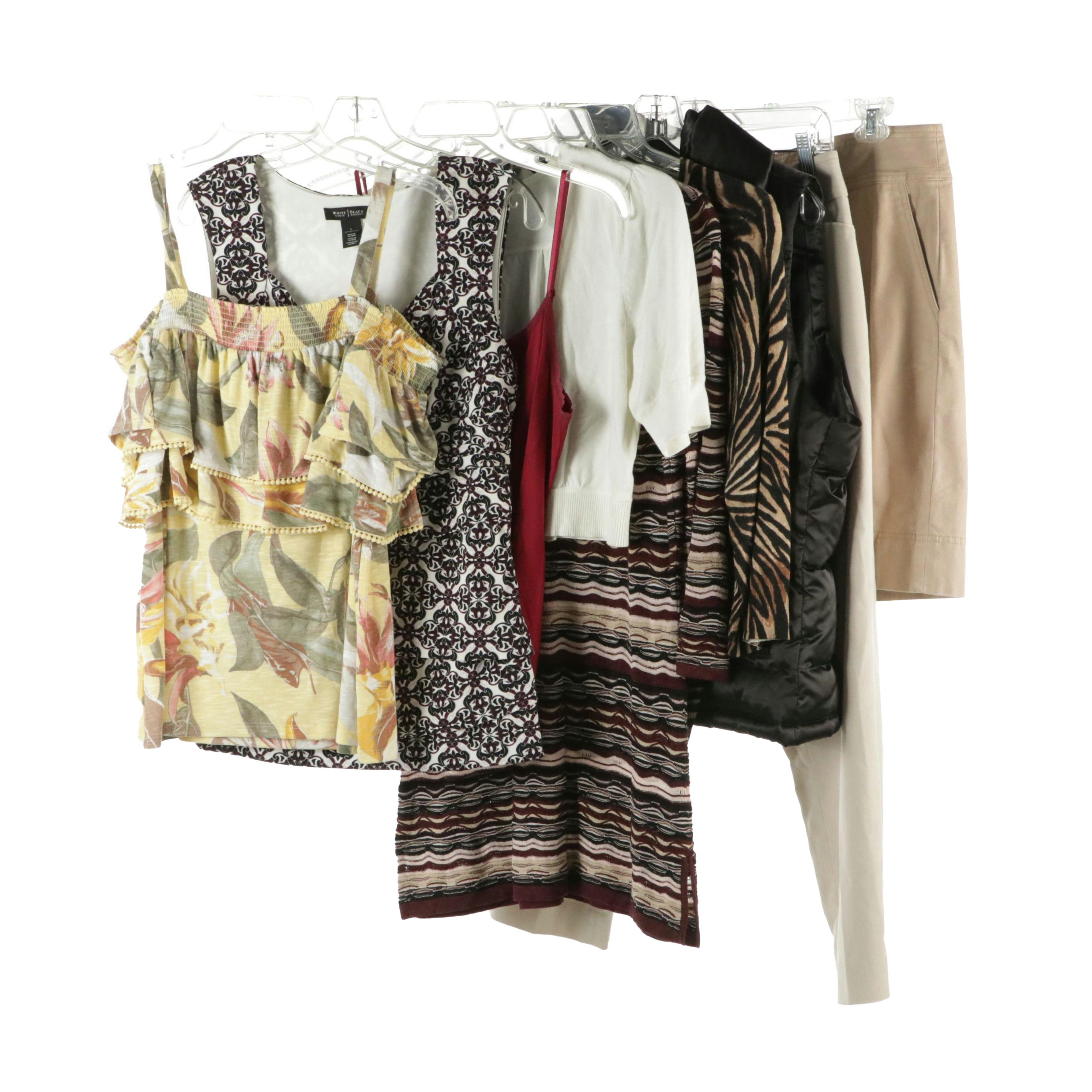 Talbots Puffer Vest, White House Black Market Patterned Tops, More Separates