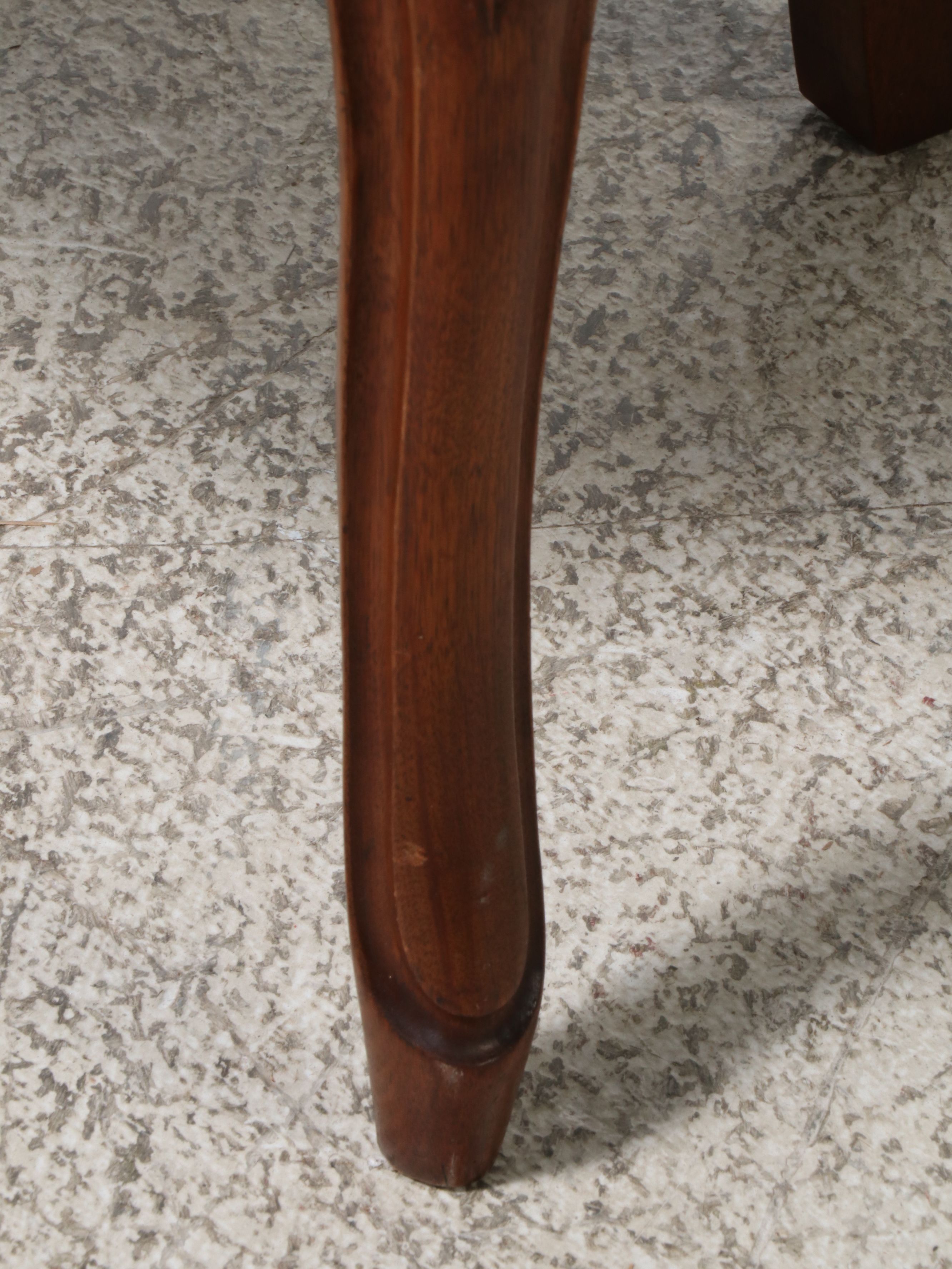 Pair of Victorian Style Carved Walnut Balloon Back Chairs with Needlepoint Seats