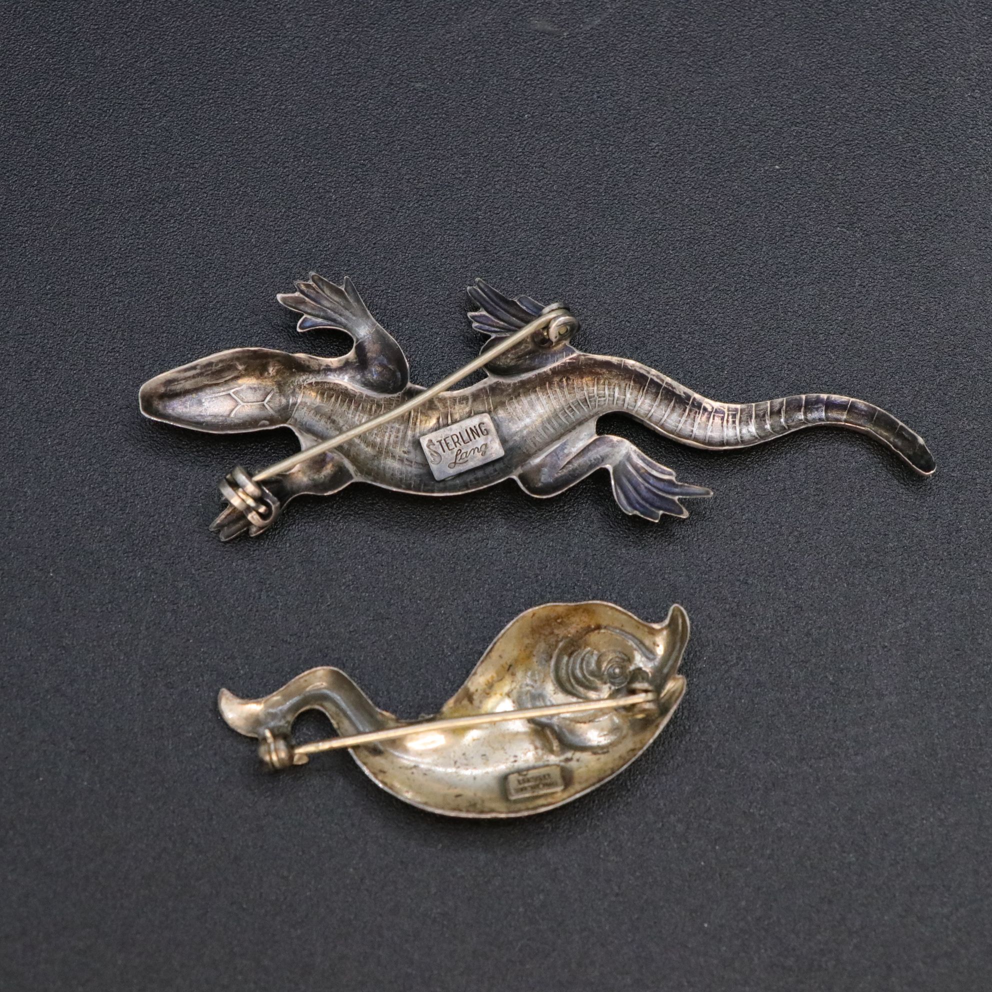 Sterling Silver Animal & Other Brooch Collection